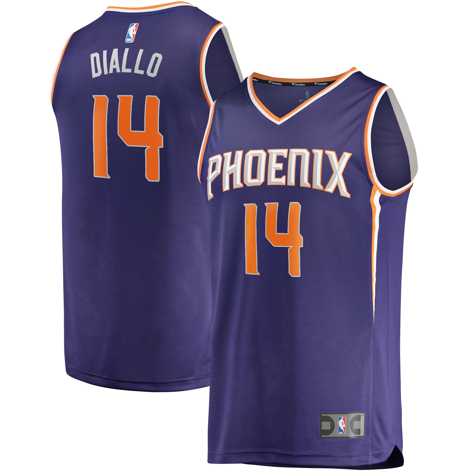 Cheick Diallo Phoenix Suns Fanatics Branded Youth Fast Break Replica Player Jersey - Icon Edition - Purple - vstockx