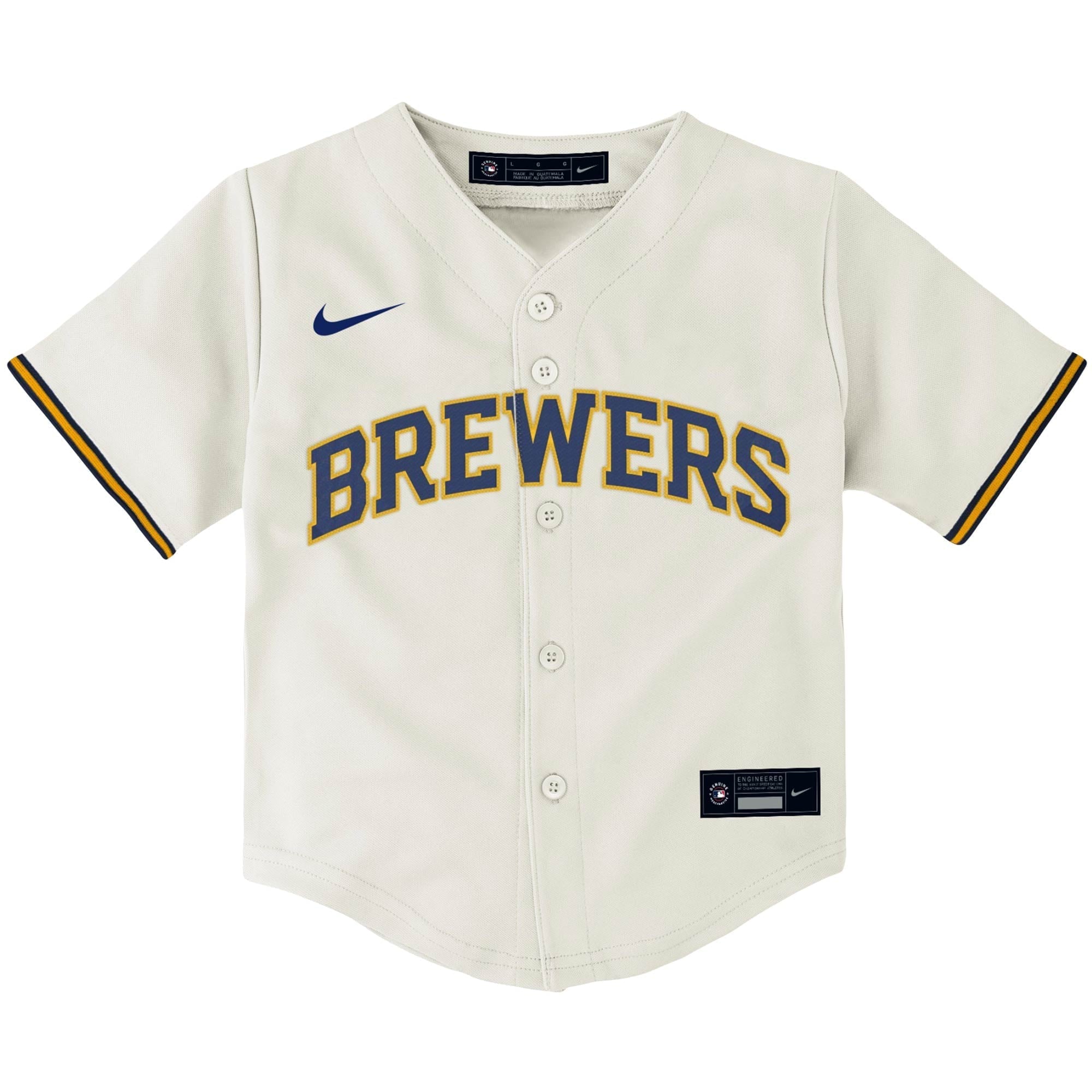 Toddler Nike Christian Yelich Cream Milwaukee Brewers Home Replica Player Jersey - vstockx
