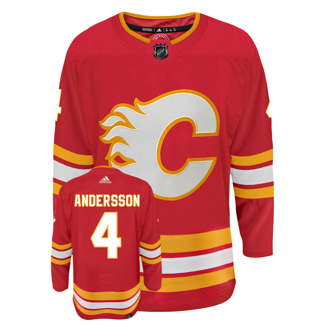 Rasmus Andersson Calgary Flames Adidas Primegreen Authentic NHL Hockey Jersey - vstockx