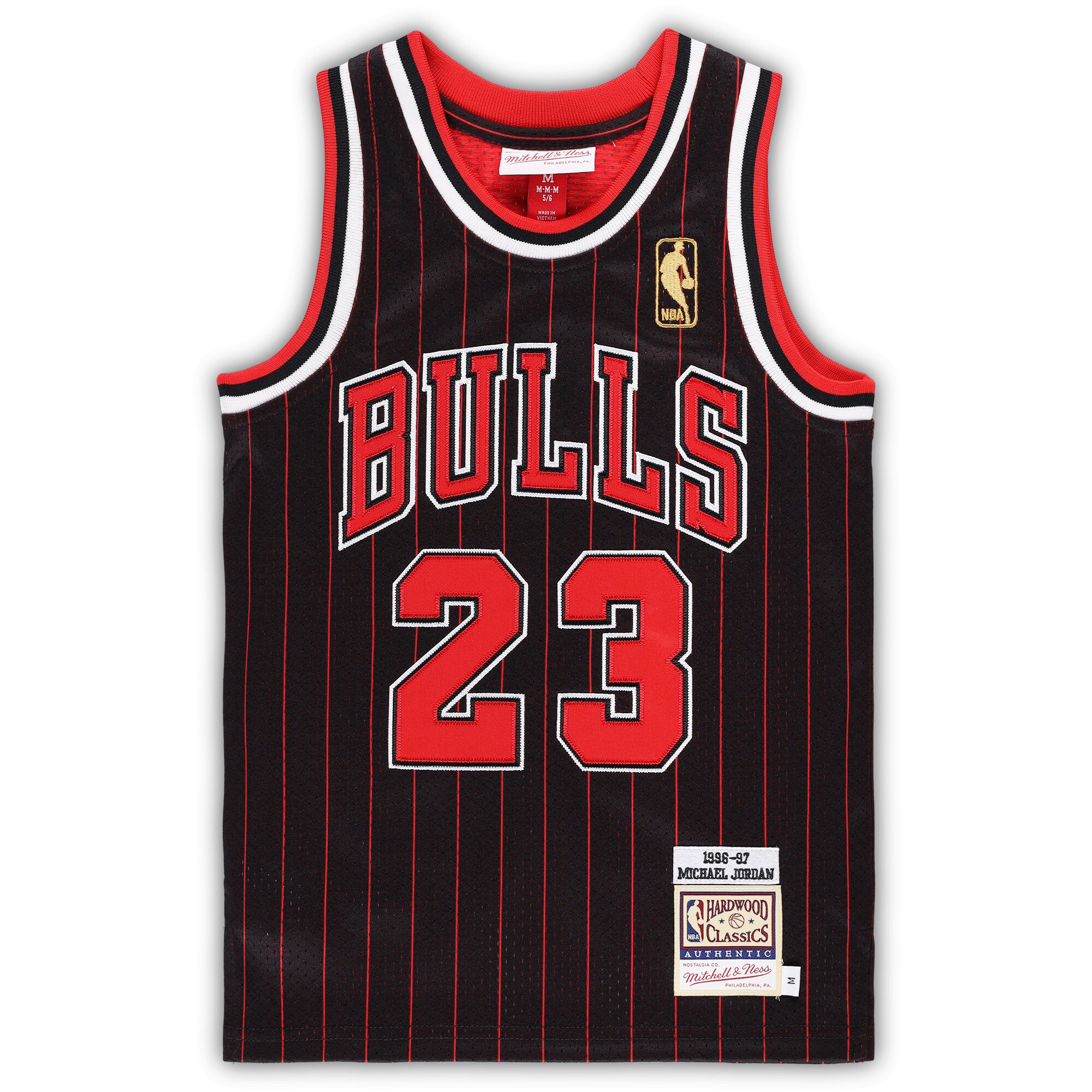 Michael Jordans Chicago Bulls Mitchell & Ness Preschool 1996/97 Hardwood Classics Authentic Jersey - Black - vstockx