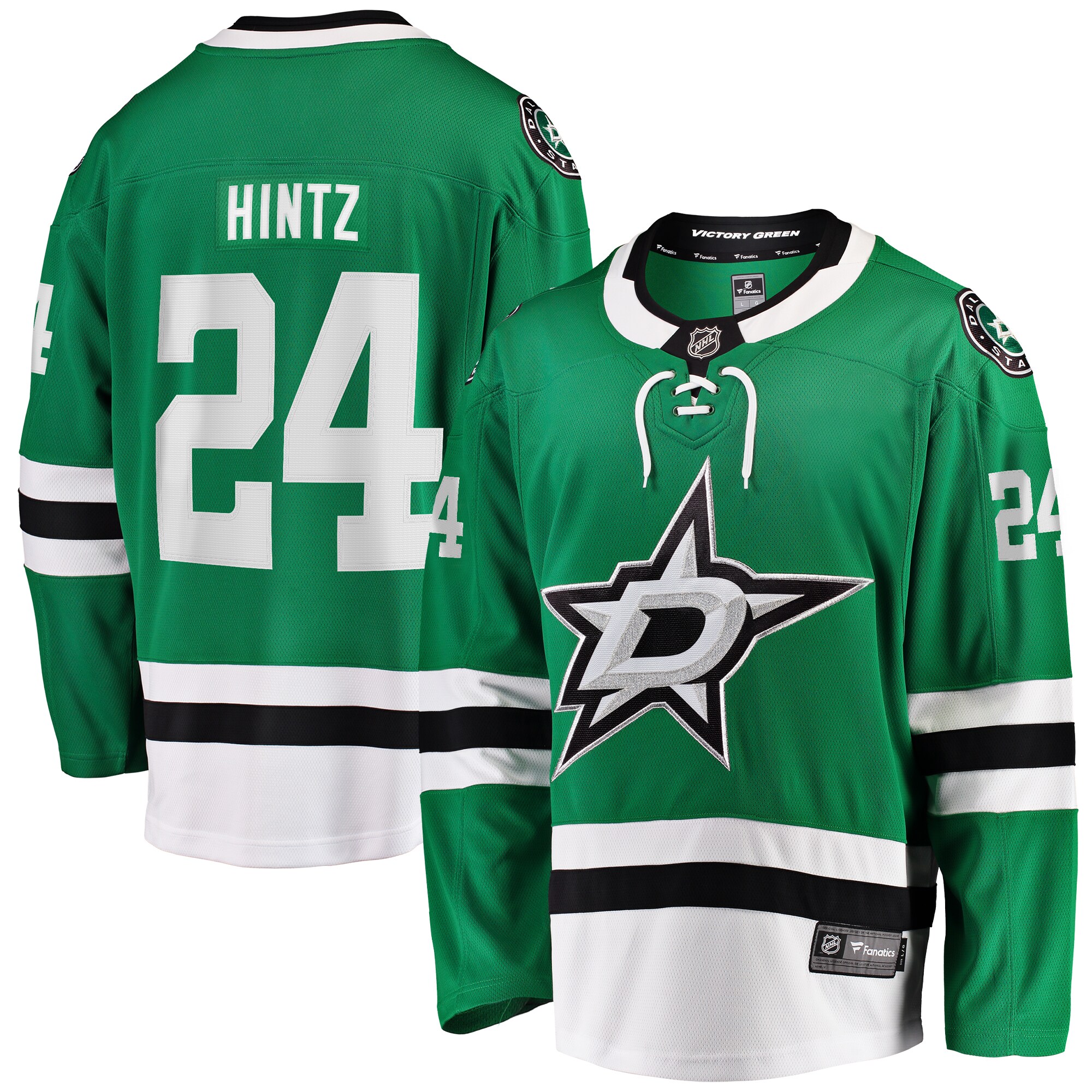 Roope Hintz Dallas Stars Fanatics Branded Home Breakaway Player Jersey - Kelly Green - vstockx