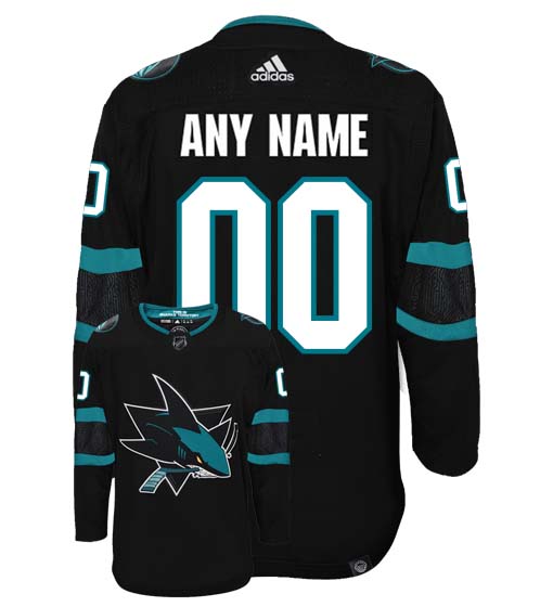 Customizable San Jose Sharks Adidas Primegreen Authentic NHL Hockey Jersey - vstockx