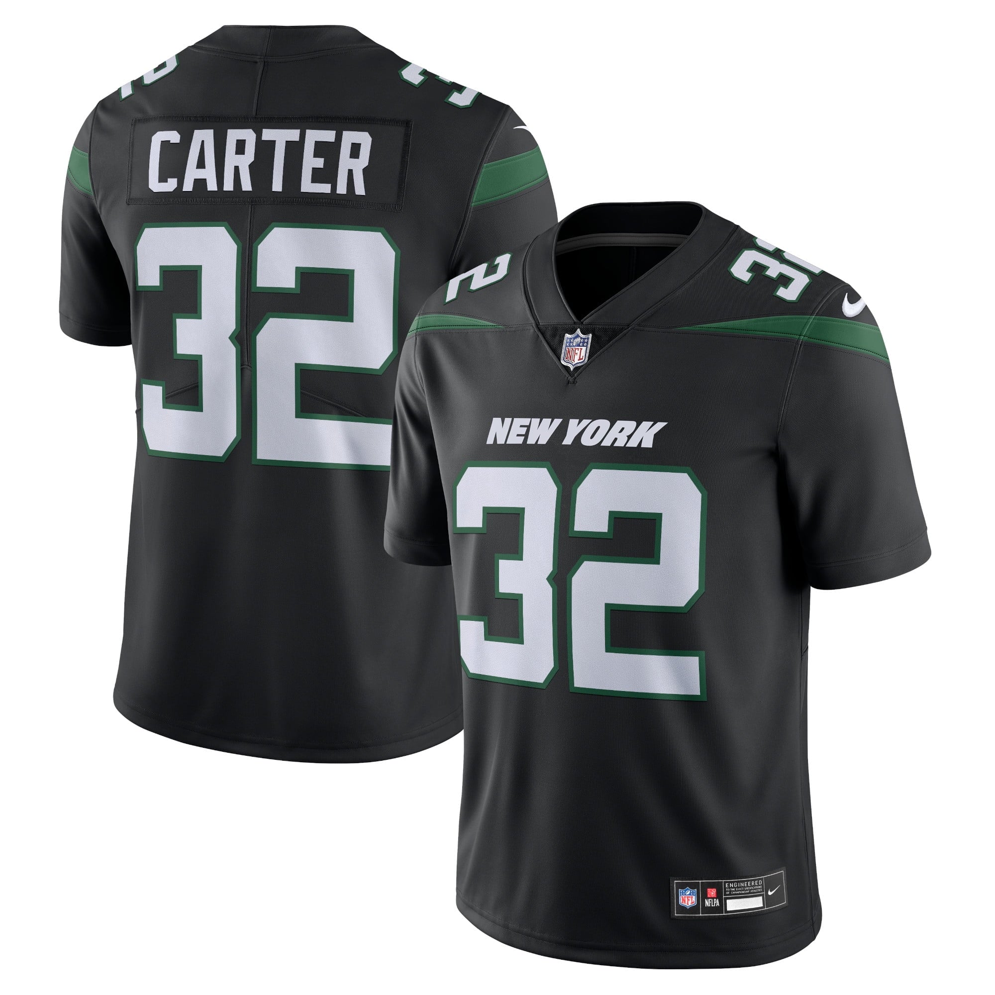 Men's Nike Michael Carter Black New York Jets Vapor Untouchable Limited Jersey - vstockx