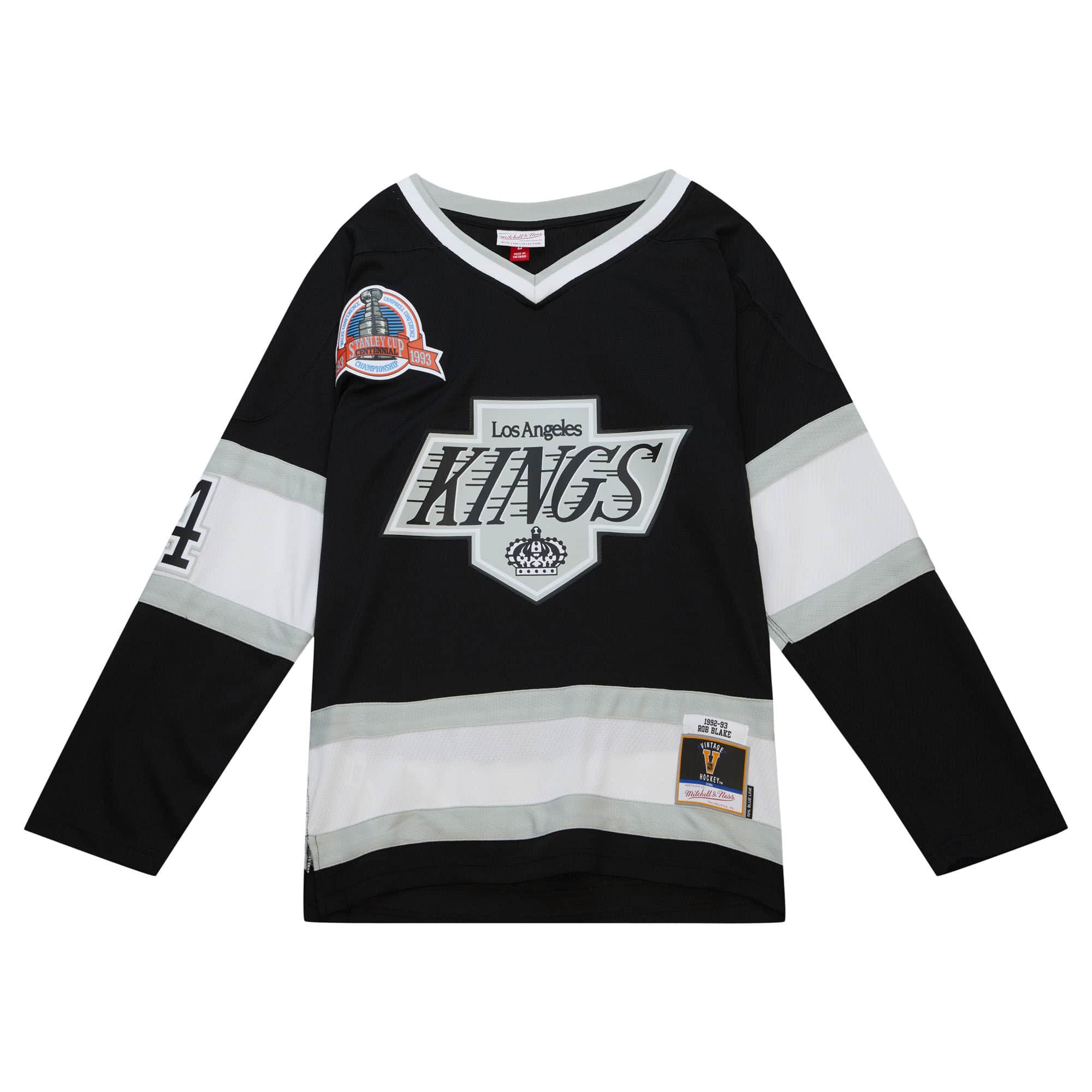 Blue Line Rob Blake Los Angeles Kings 1992 Jersey - vstockx