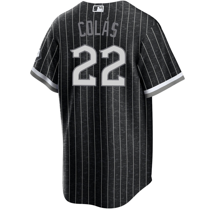 Men's Oscar Colas Chicago White Sox Black City Connect Replica Jersey - vstockx