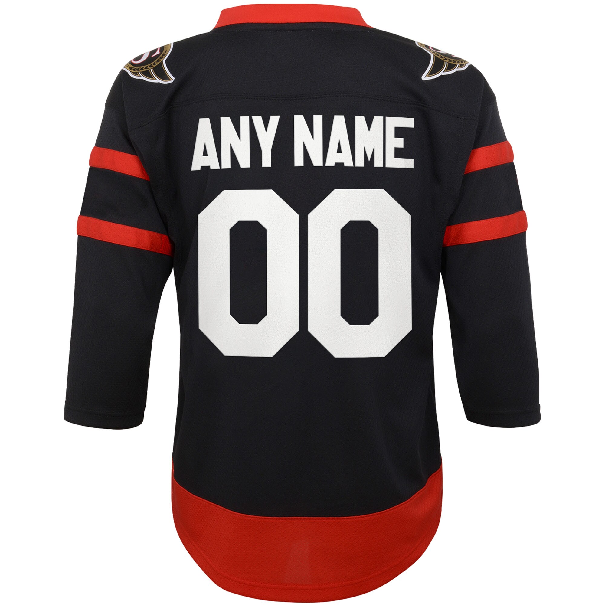 Ottawa Senators Youth Home Replica Custom Jersey - Black - vstockx