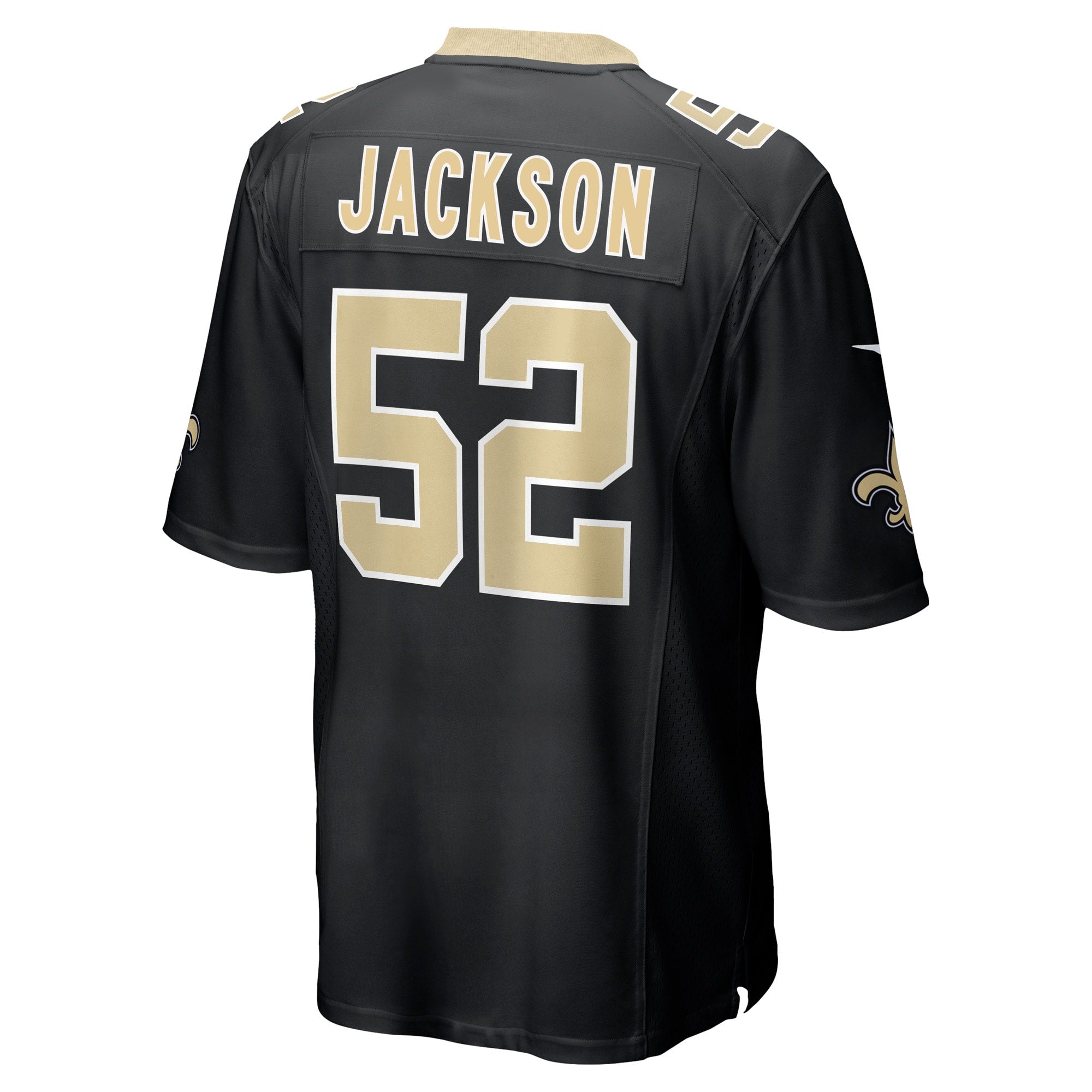 Men's Nike D'Marco Jackson Black New Orleans Saints Game Player Jersey - vstockx