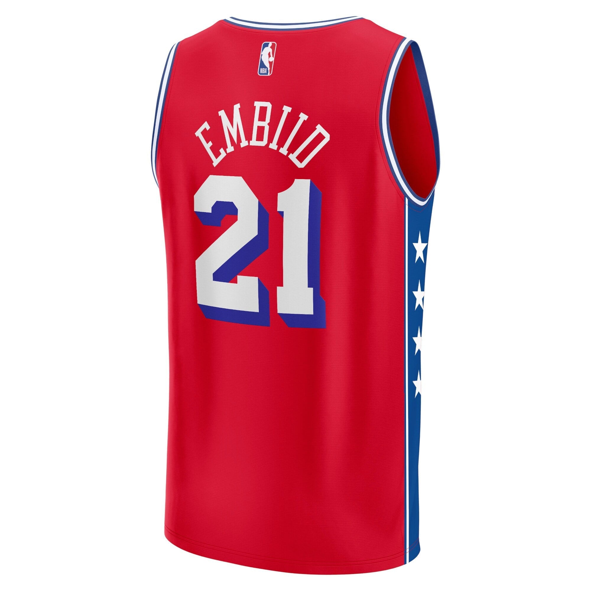 Men's Fanatics Branded Joel Embiid Red Philadelphia 76ers Fast Break Replica Player Jersey - Statement Edition - vstockx
