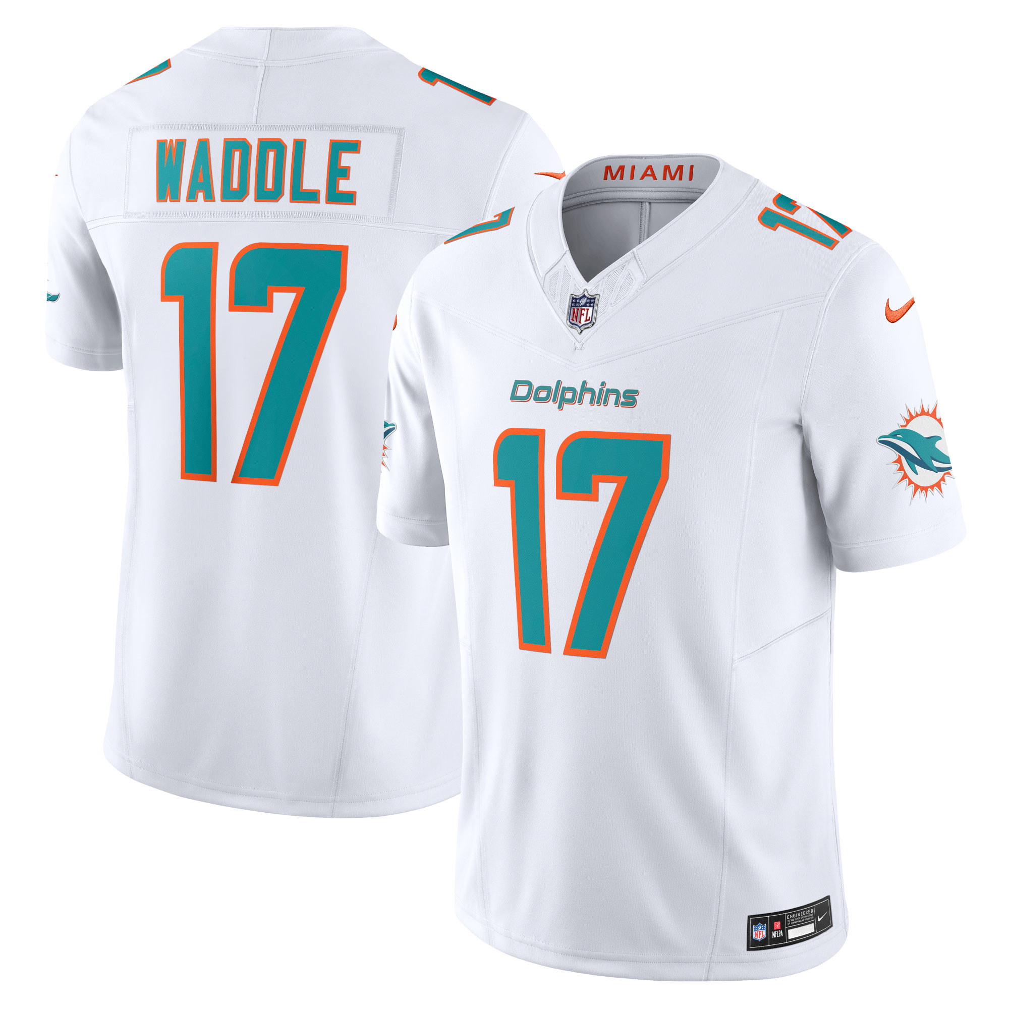 Jaylen Waddle Miami Dolphins Nike Vapor F.U.S.E. Limited Jersey - White - vstockx