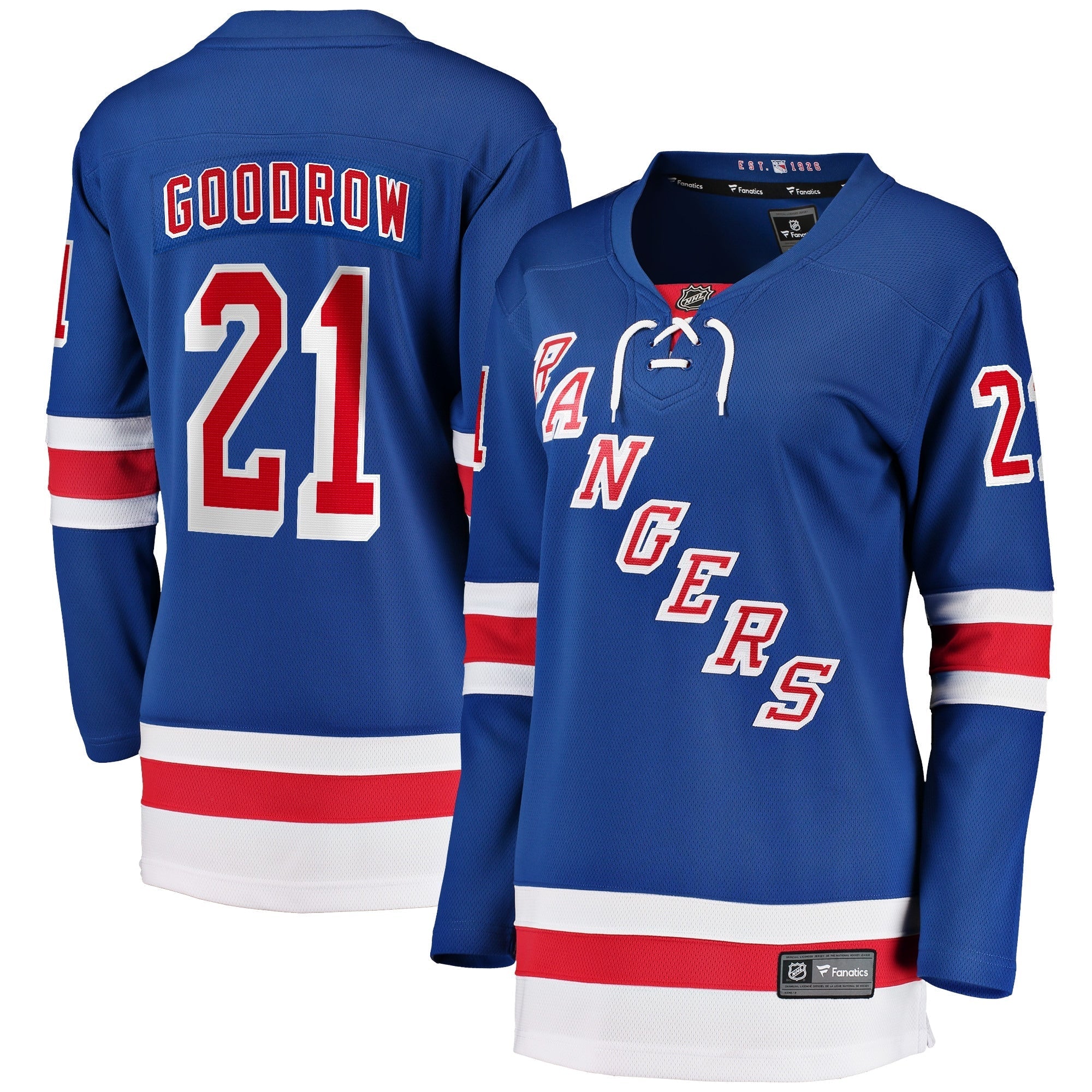 Women's Fanatics Branded Barclay Goodrow Blue New York Rangers Home Breakaway Player Jersey - vstockx
