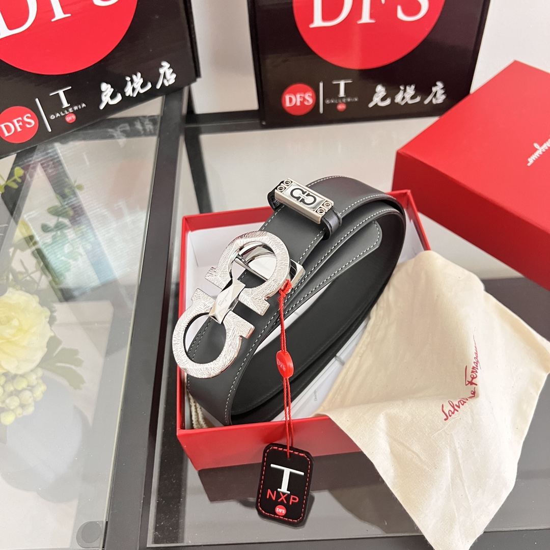 Streetwear Belt Ferragamo 320165 size:3.5cm - vstockx