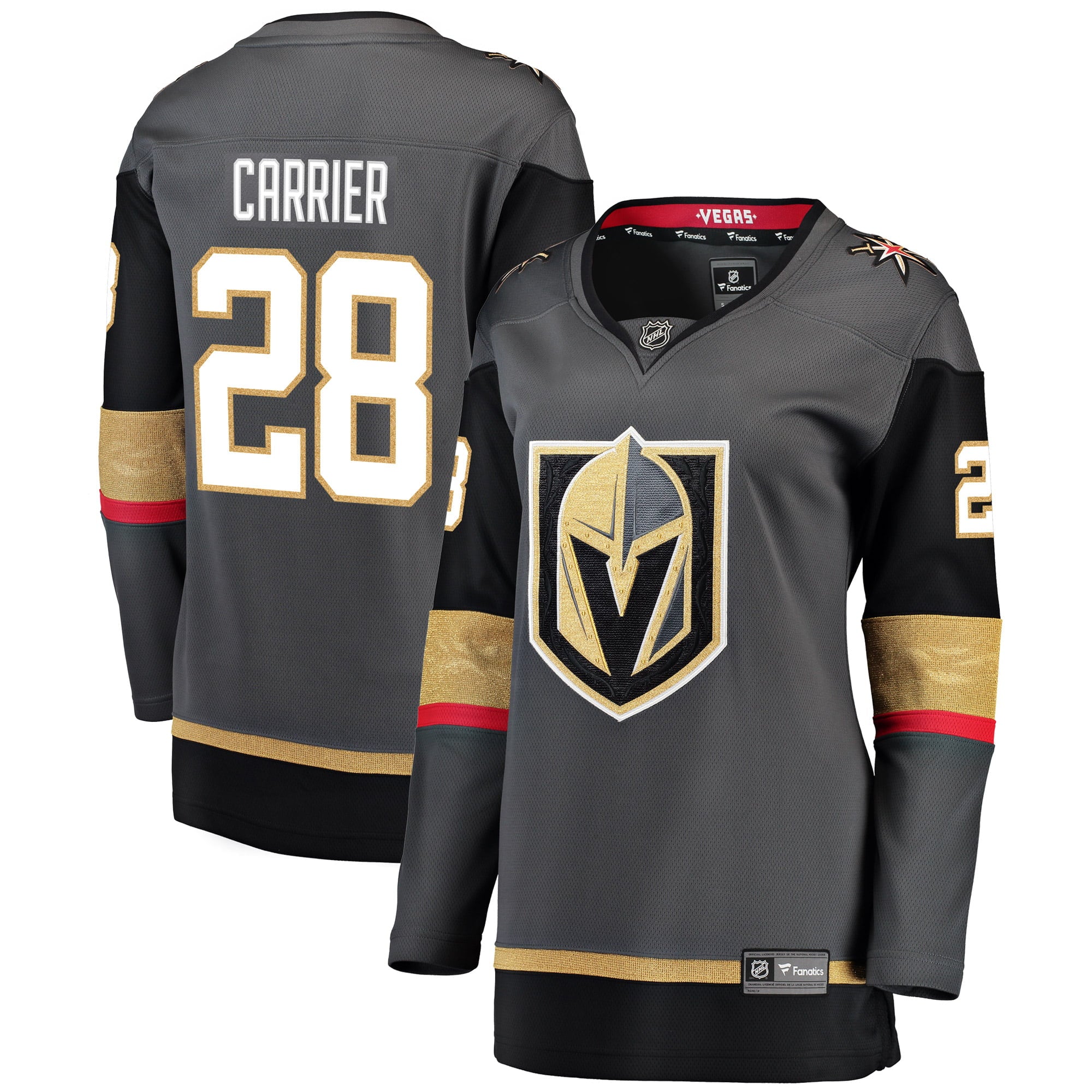 Women's Fanatics Branded William Carrier Gray Vegas Golden Knights Alternate Breakaway Player Jersey - vstockx