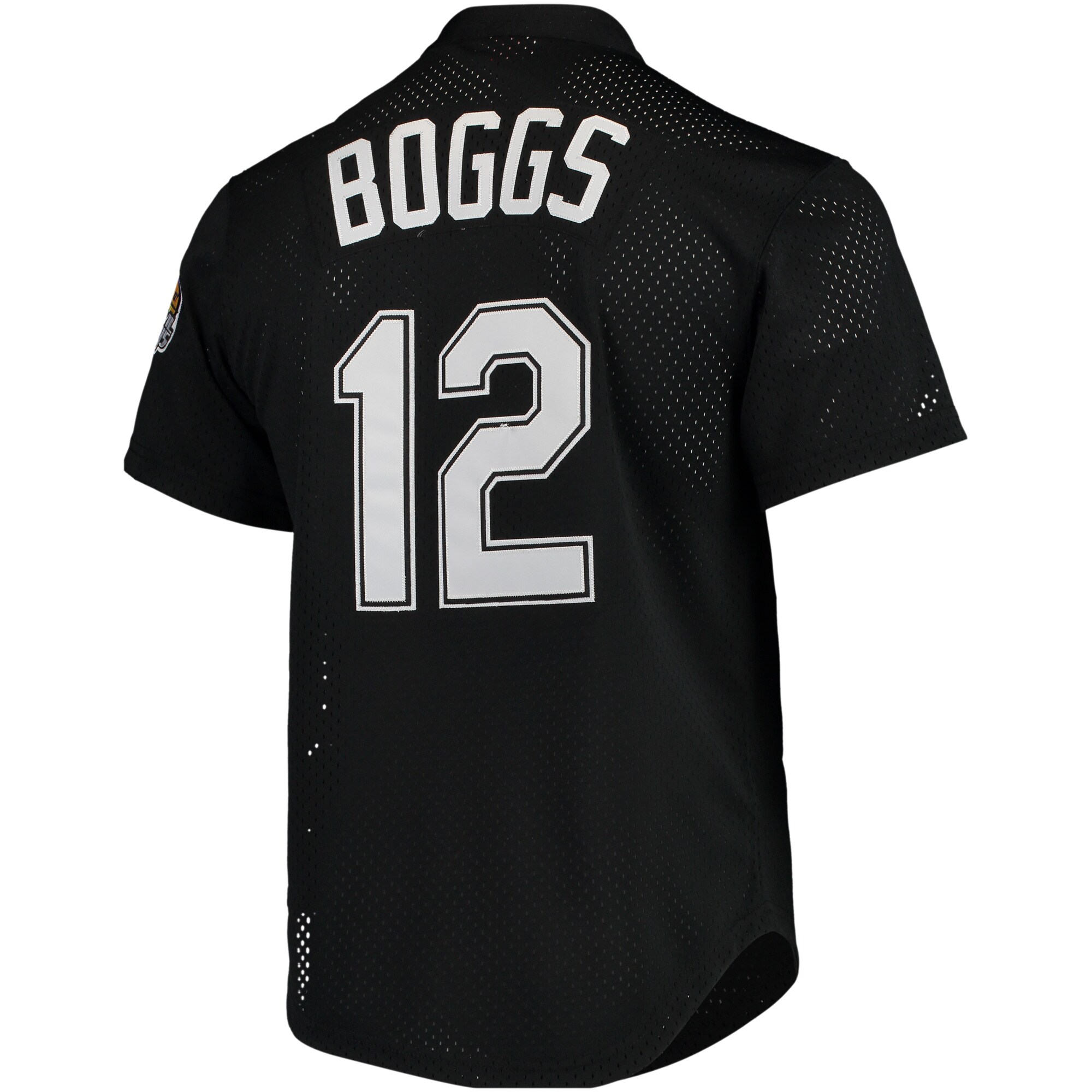 Wade Boggs Tampa Bay Rays Mitchell & Ness Cooperstown Collection 1991 Mesh Batting Practice Jersey - Black - vstockx