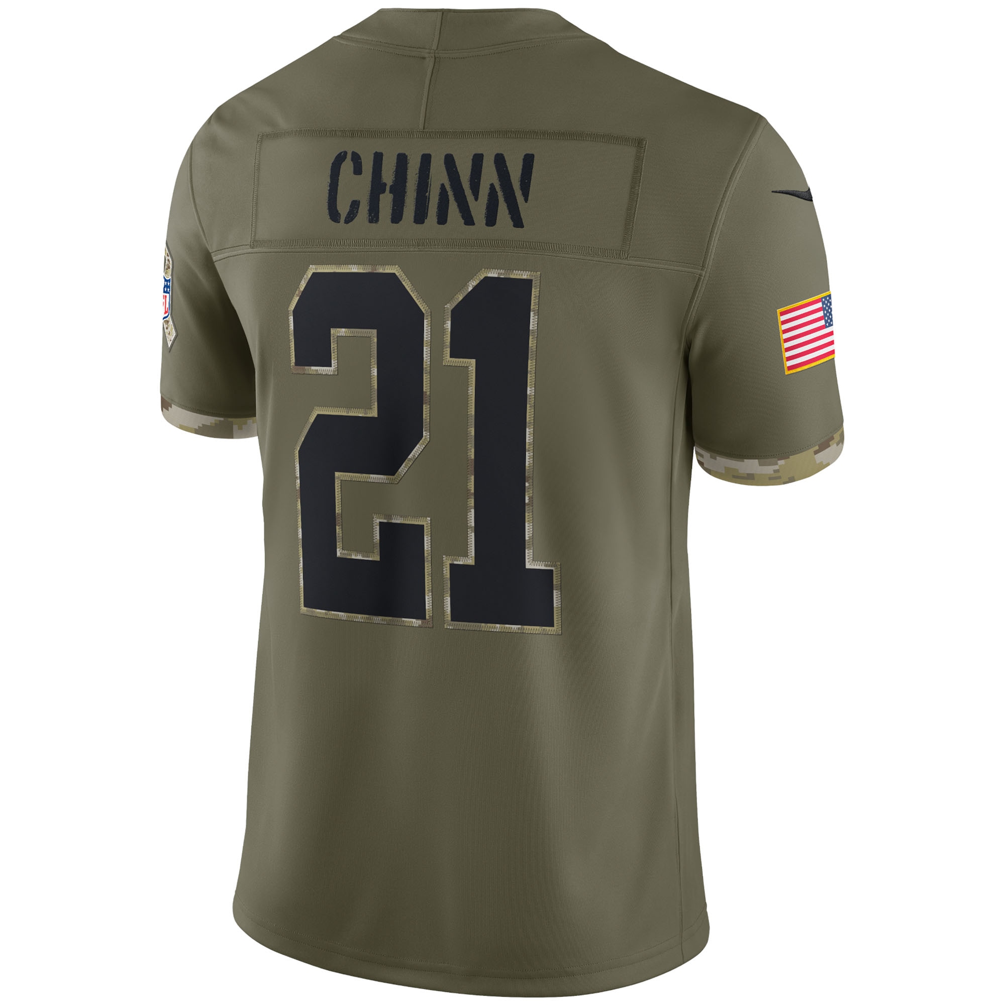 Jeremy Chinn Carolina Panthers Nike 2022 Salute To Service Limited Jersey - Olive - vstockx
