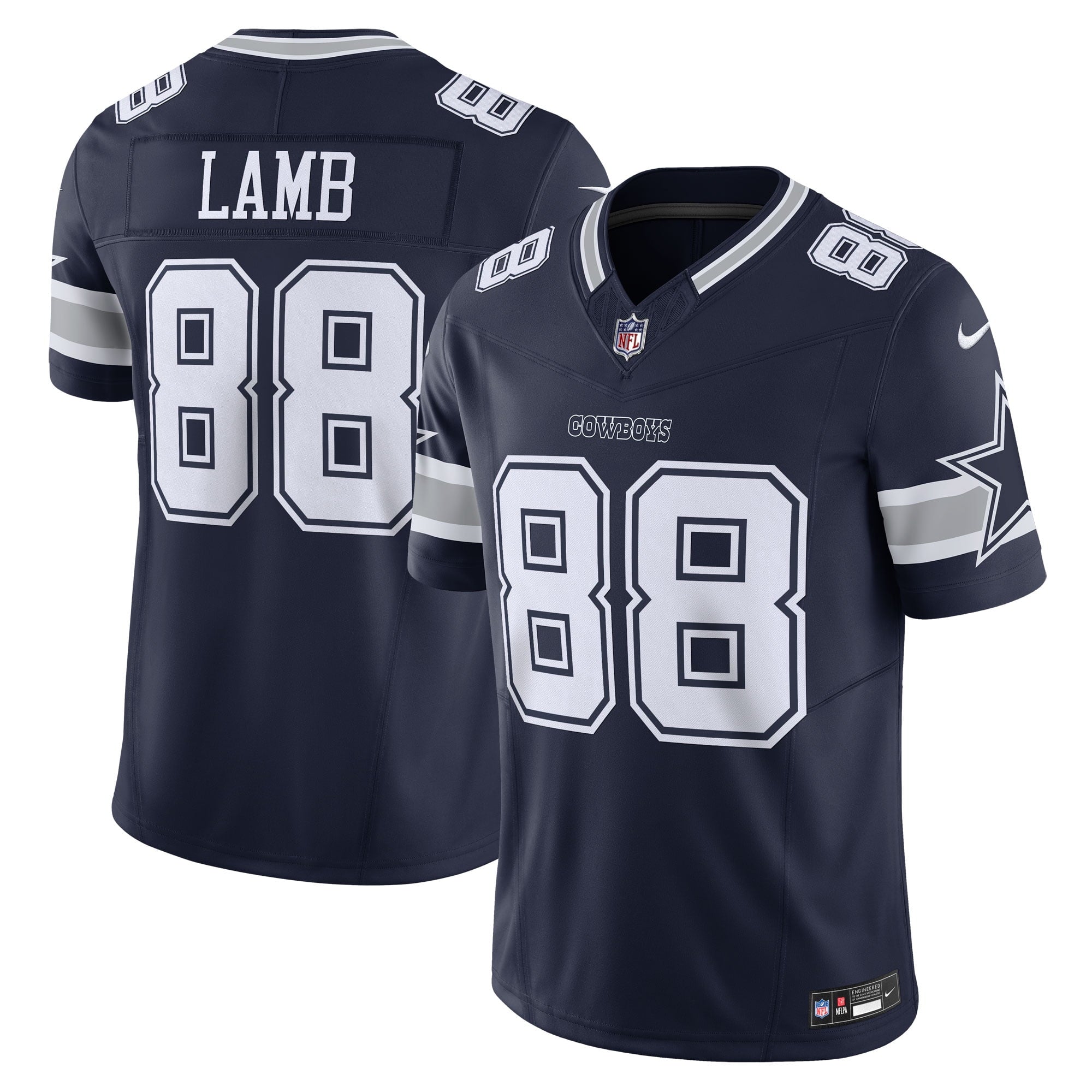 Men's Nike CeeDee Lamb Navy Dallas Cowboys Vapor F.U.S.E. Limited Jersey - vstockx