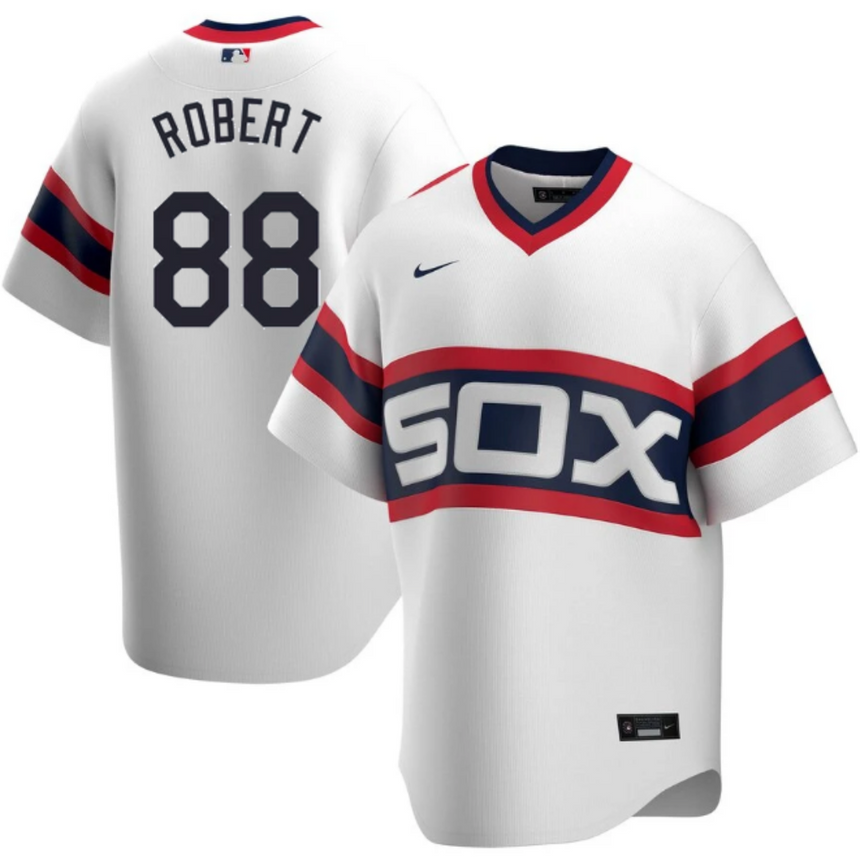 Men's Luis Robert Chicago White Sox 1983 Alternate White Premium Stitch Replica Jersey - vstockx