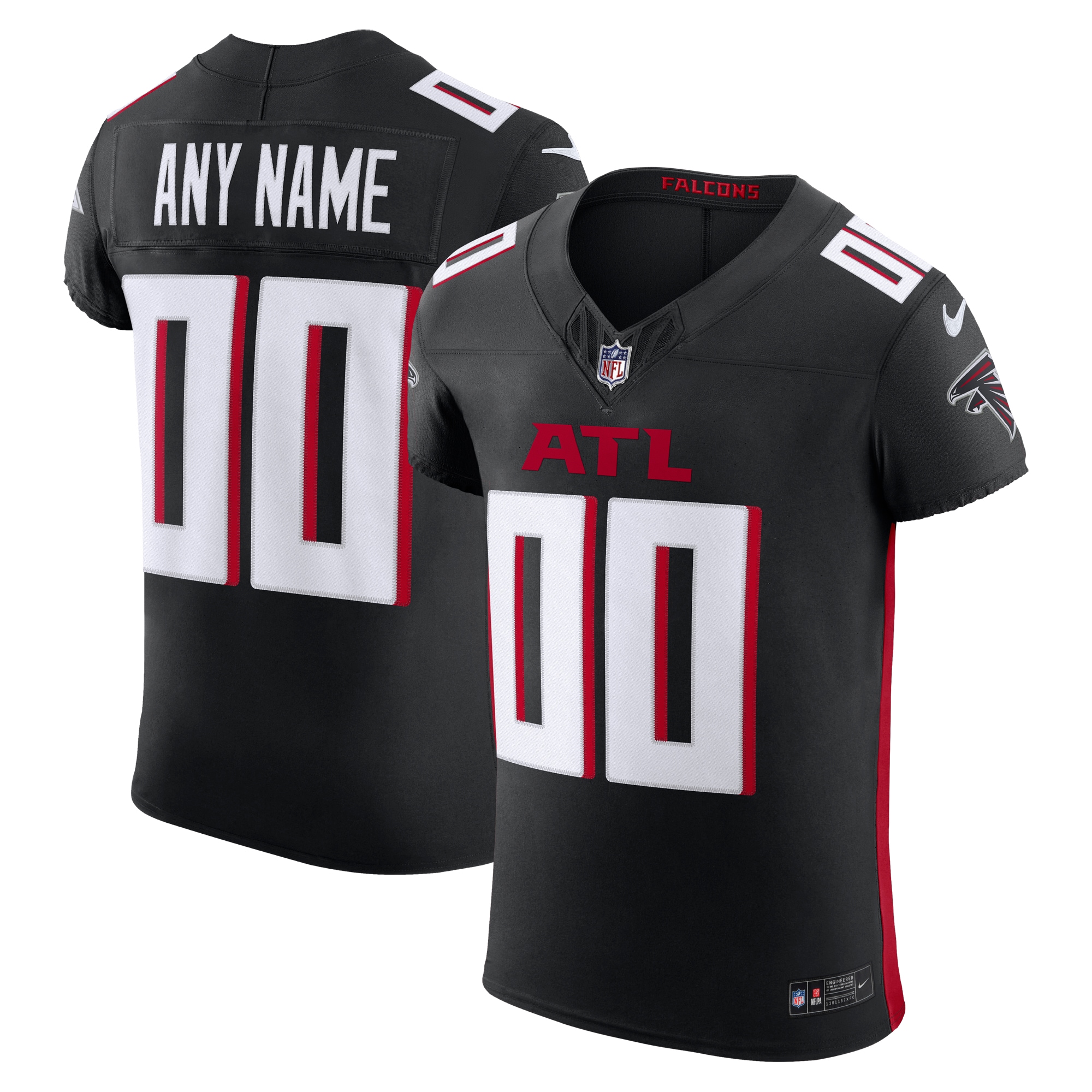 Atlanta Falcons Nike Vapor F.U.S.E. Elite Custom Jersey - Black - vstockx
