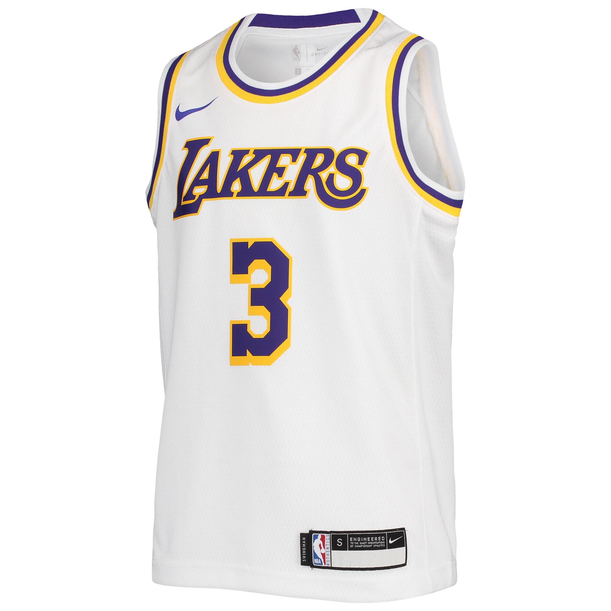 Anthony Davis Los Angeles Lakers Nike Youth 2020/21 Swingman Jersey - Association Edition - White - vstockx