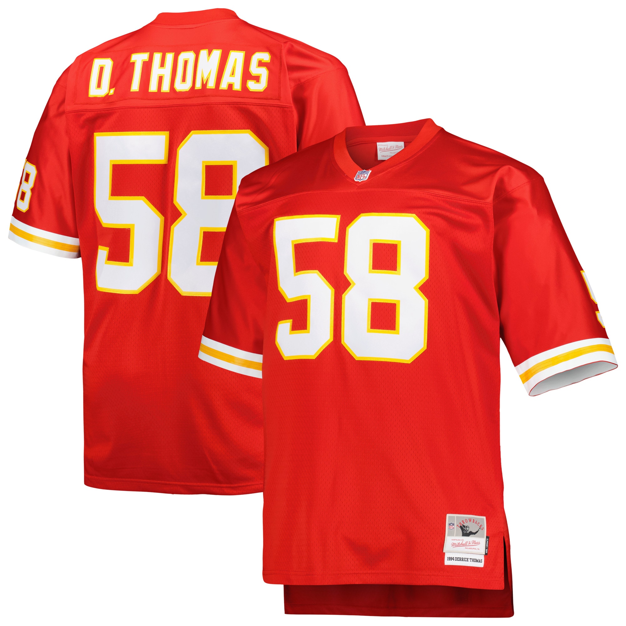 Derrick Thomas Kansas City Chiefs Mitchell & Ness Big & Tall 1994 Retired Player Replica Jersey - Red - vstockx