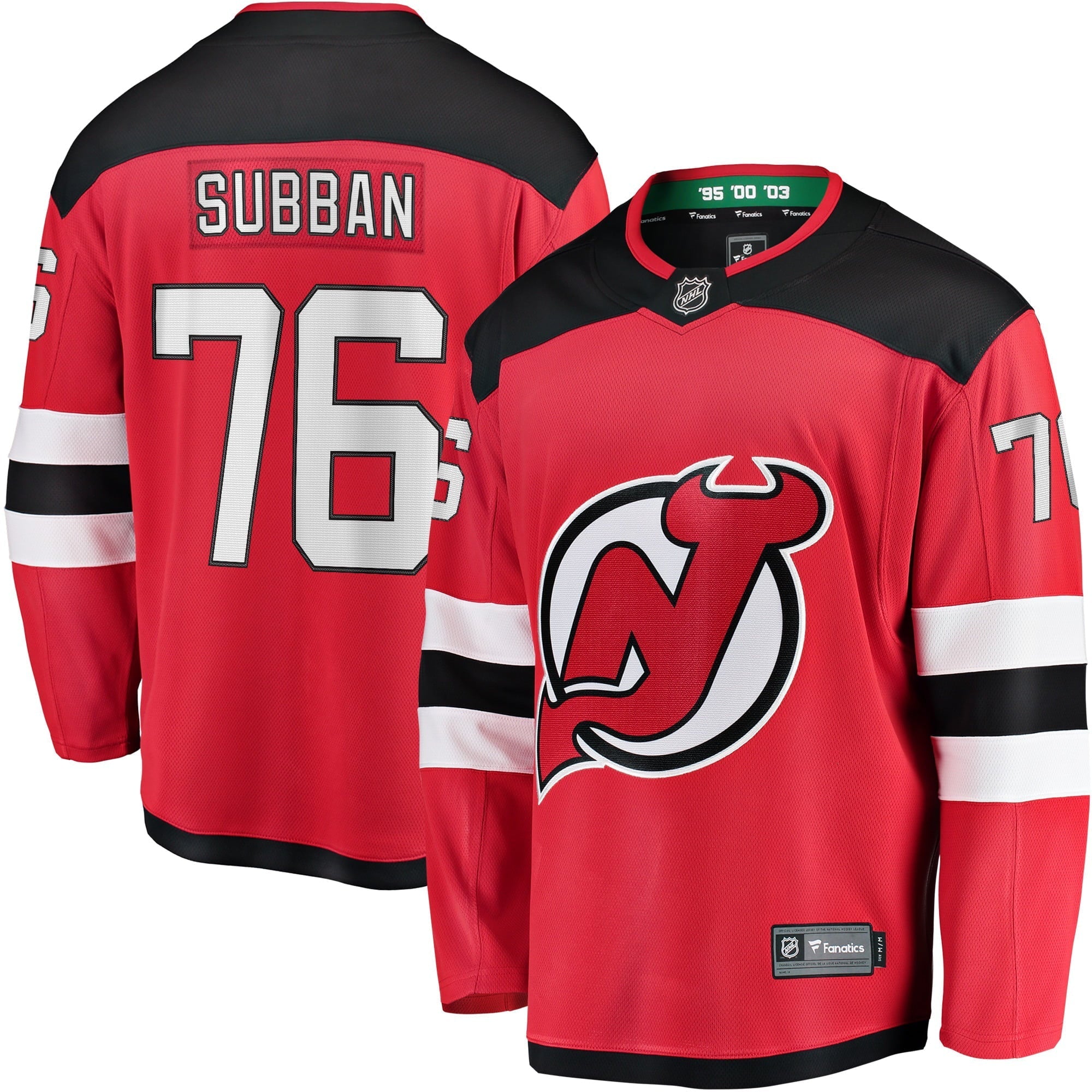 Men's Fanatics Branded P.K. Subban Red New Jersey Devils Premier Breakaway Player Jersey - vstockx