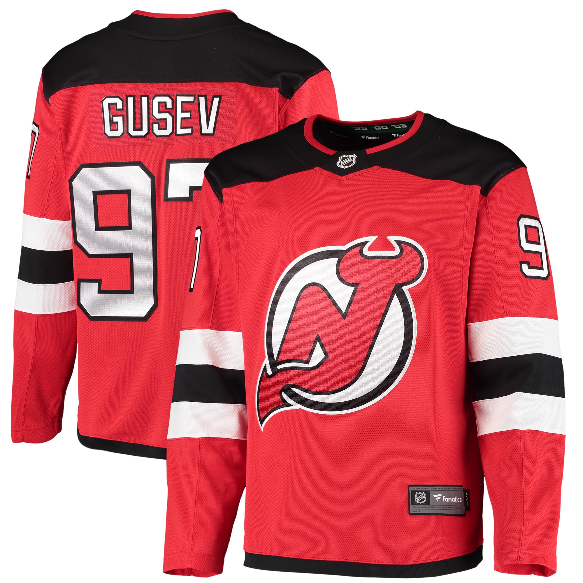 Nikita Gusev New Jersey Devils Fanatics Branded 2020/21 Home Breakaway Player Jersey - Red - vstockx