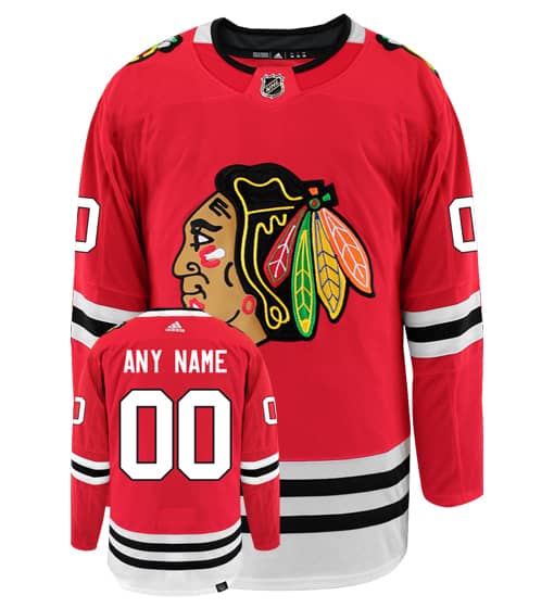 Customizable Chicago Blackhawks Adidas Primegreen Authentic NHL Hockey Jersey - vstockx