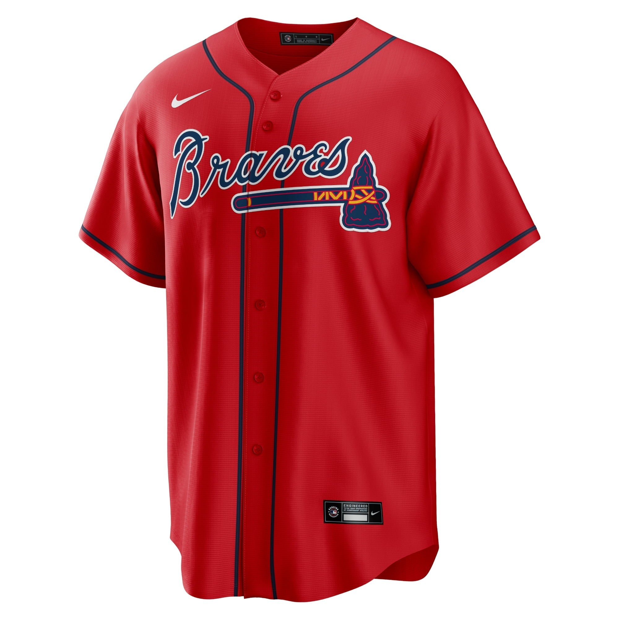 Men's Nike Ronald Acuna Jr. Red Atlanta Braves Alternate Replica Player Name Jersey - vstockx