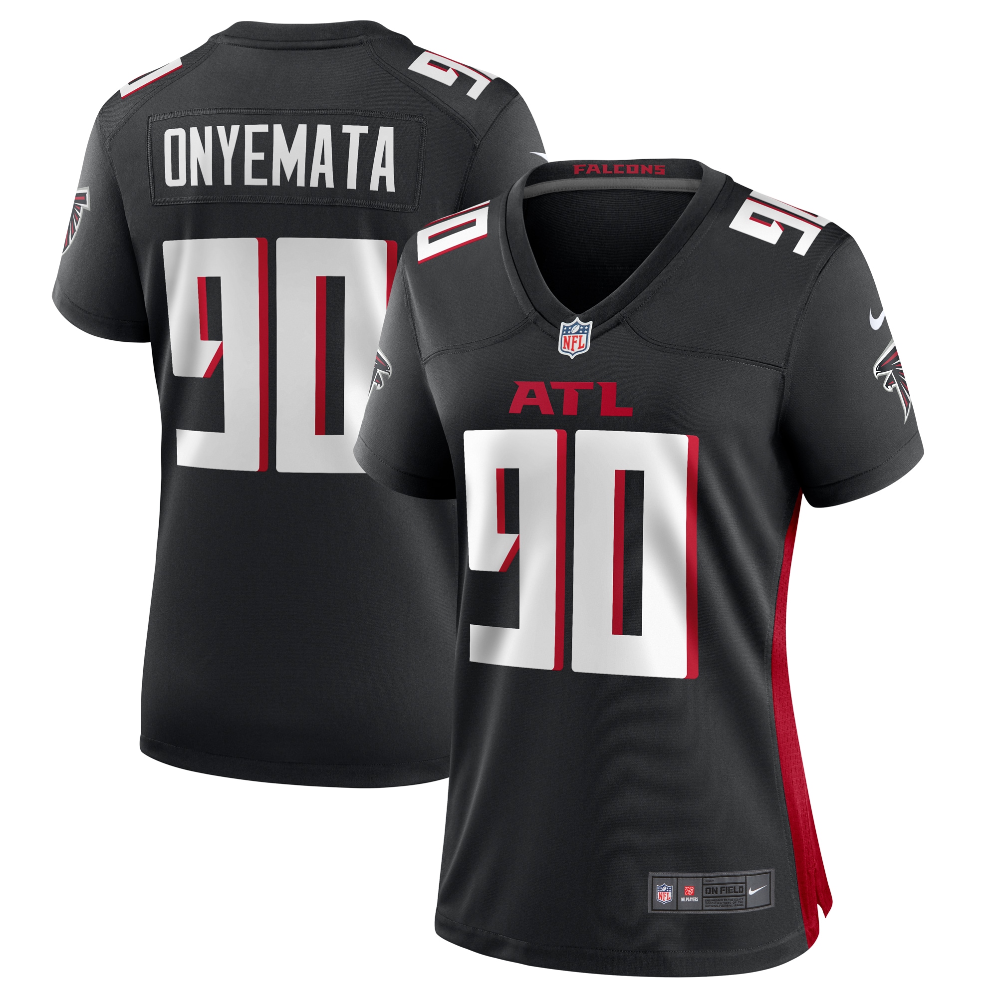 David Onyemata Atlanta Falcons Nike Women's Game Player Jersey - Black - vstockx