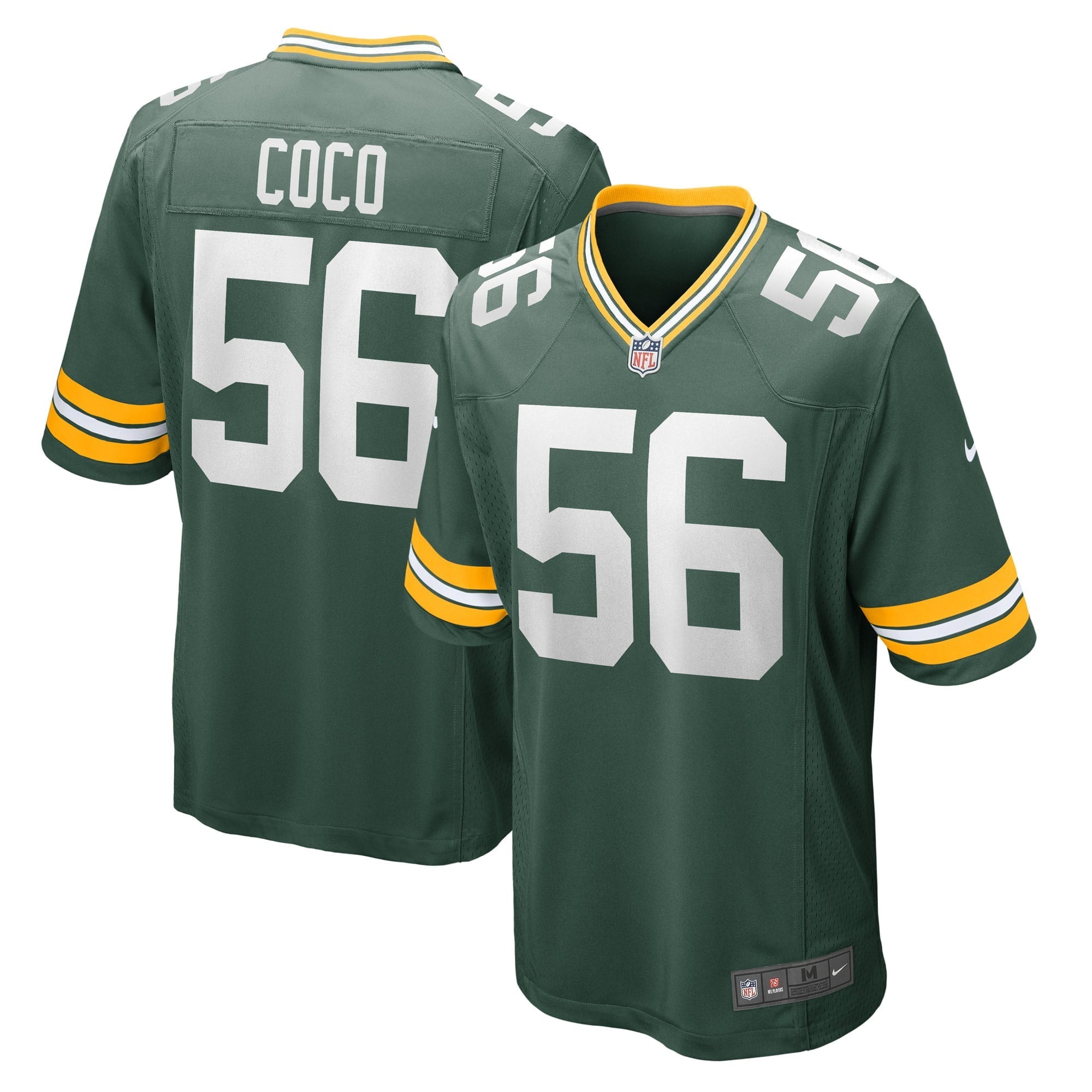 Men's Nike Jack Coco Green Green Bay Packers Game Player Jersey - vstockx