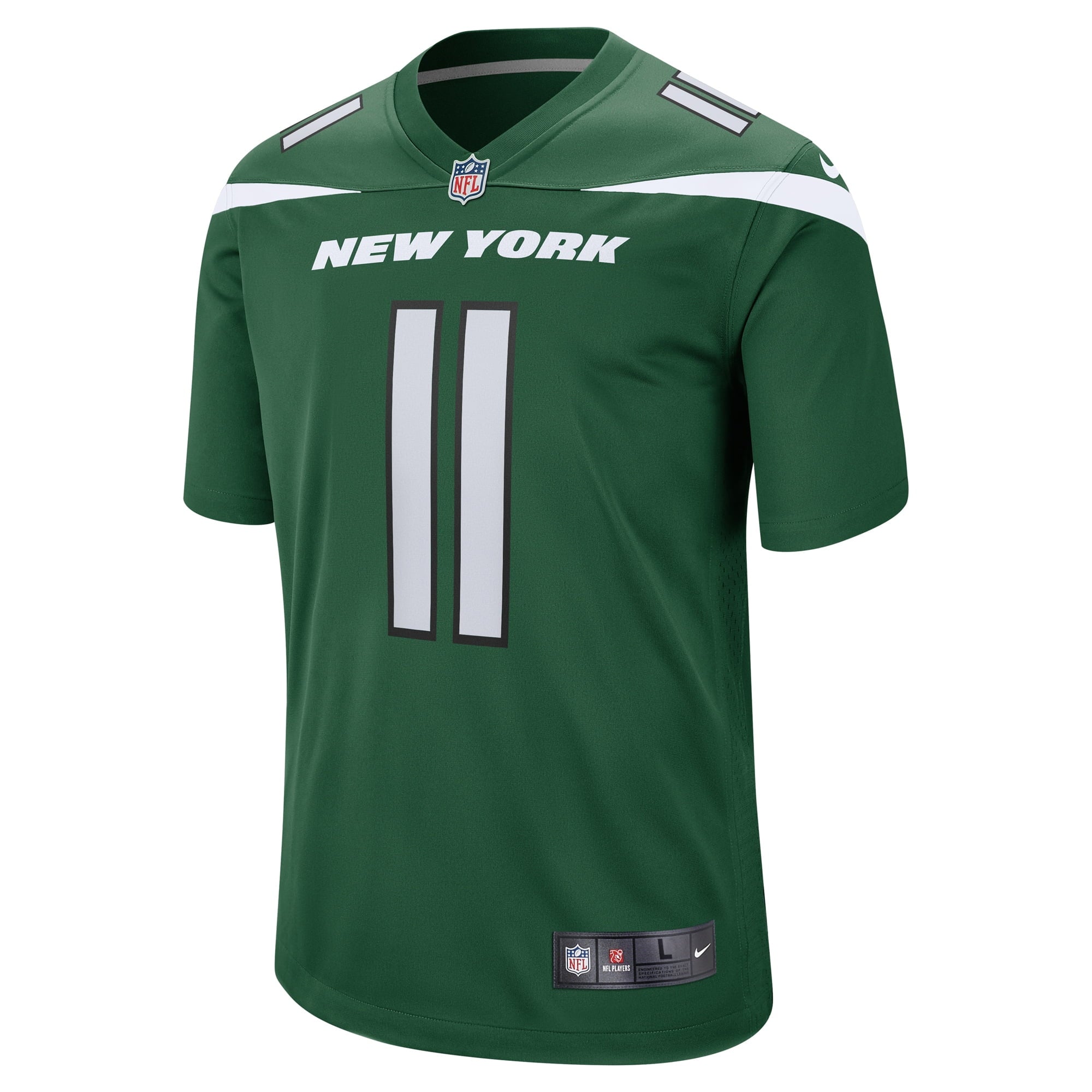Men's Nike Denzel Mims Gotham Green New York Jets Game Jersey - vstockx
