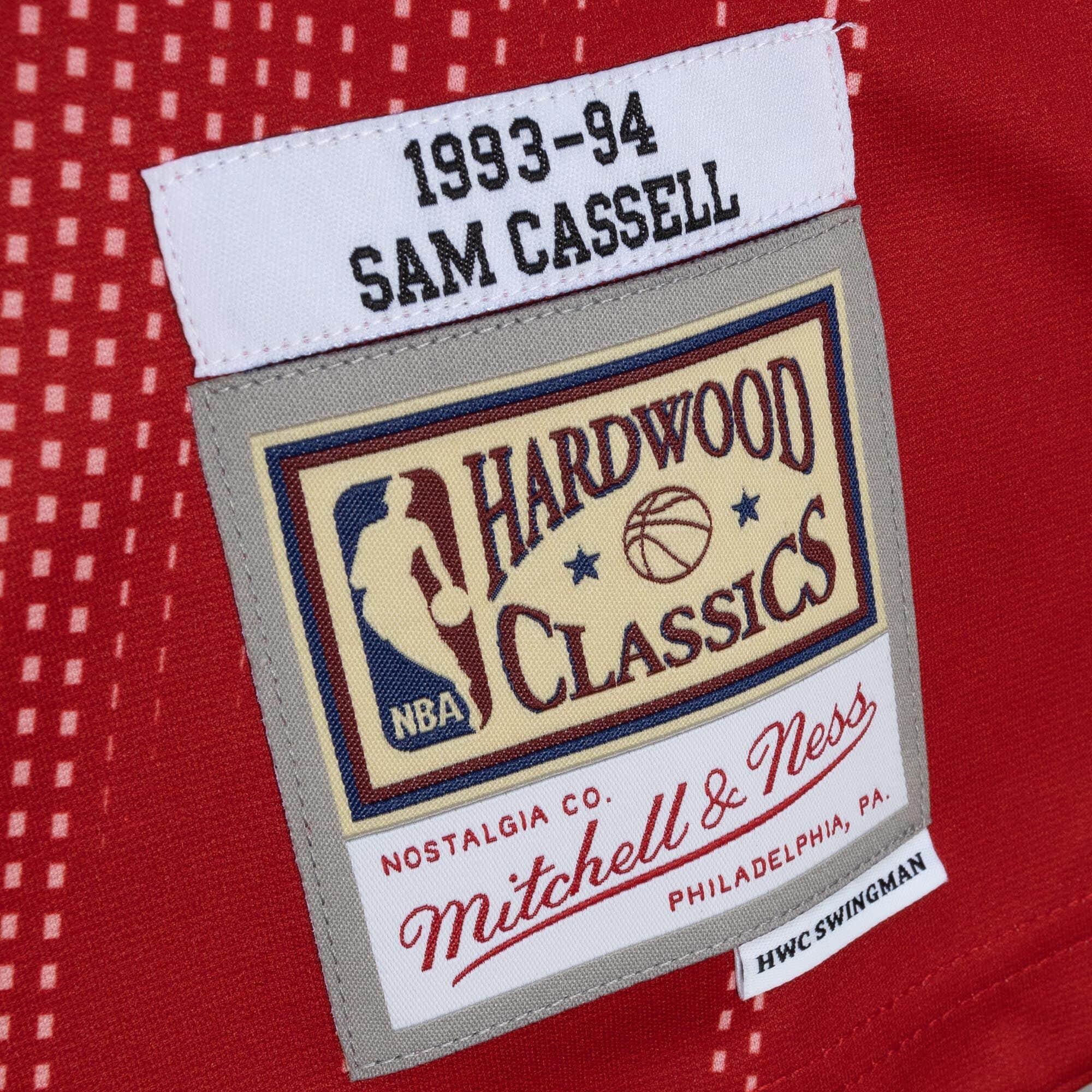 Monochrome Swingman Sam Cassell Houston Rockets 1993-94 Jersey - vstockx