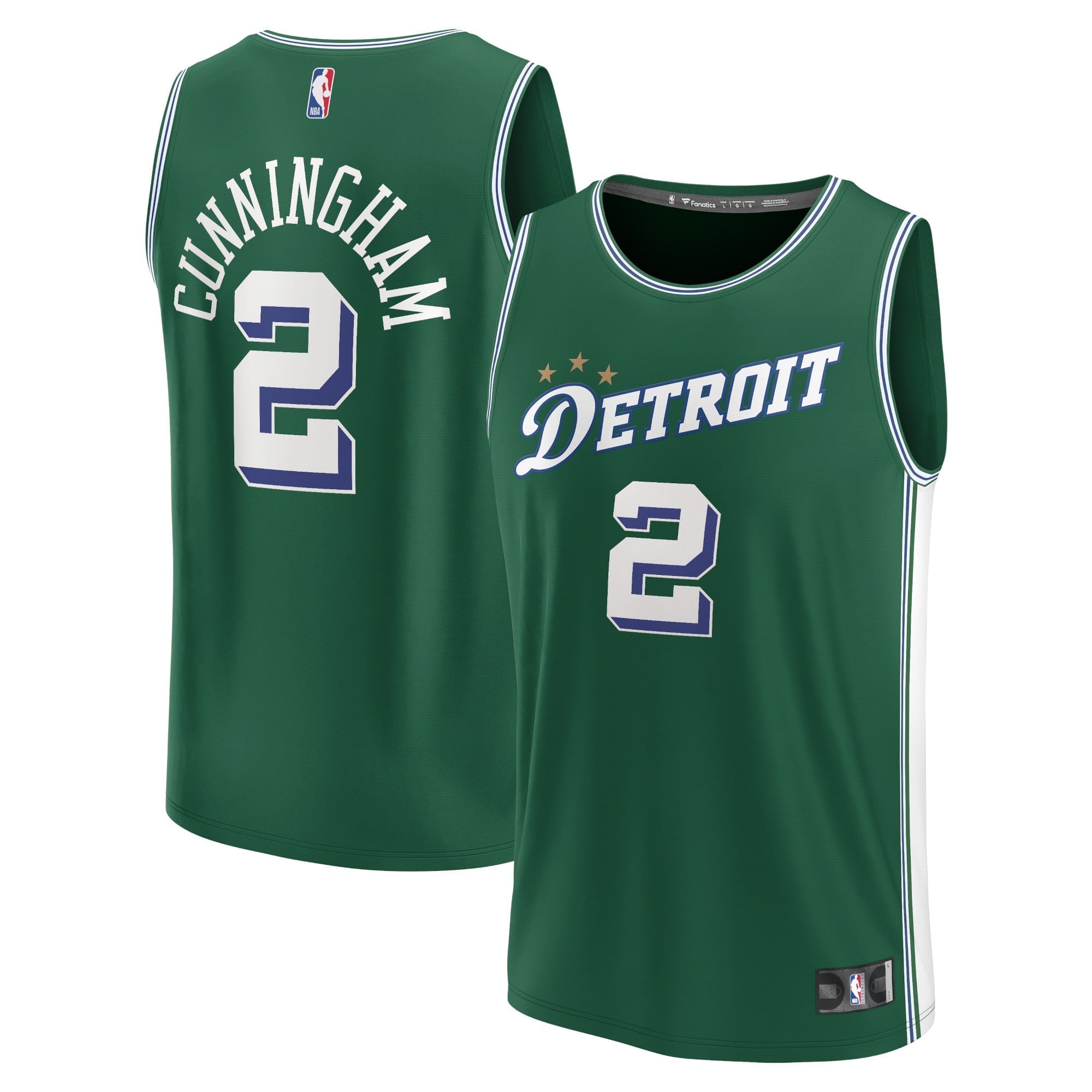 Men's Fanatics Branded Cade Cunningham Green Detroit Pistons 2022/23 Fastbreak Jersey - City Edition - vstockx