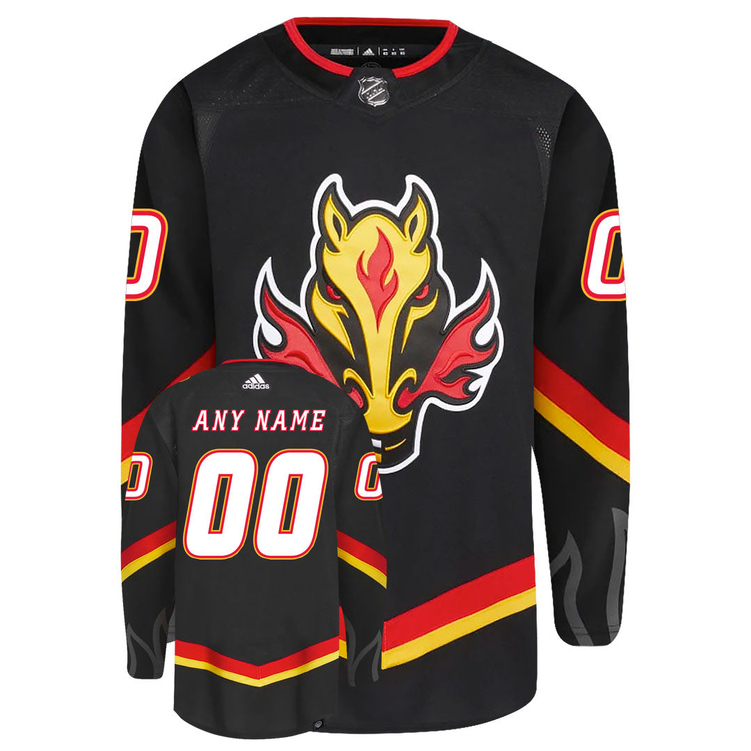 Customizable Calgary Flames Adidas Primegreen Authentic NHL Hockey Jersey - vstockx