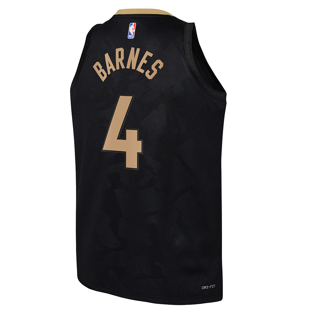 Youth Toronto Raptors Scottie Barnes City Edition Jersey - Black - vstockx