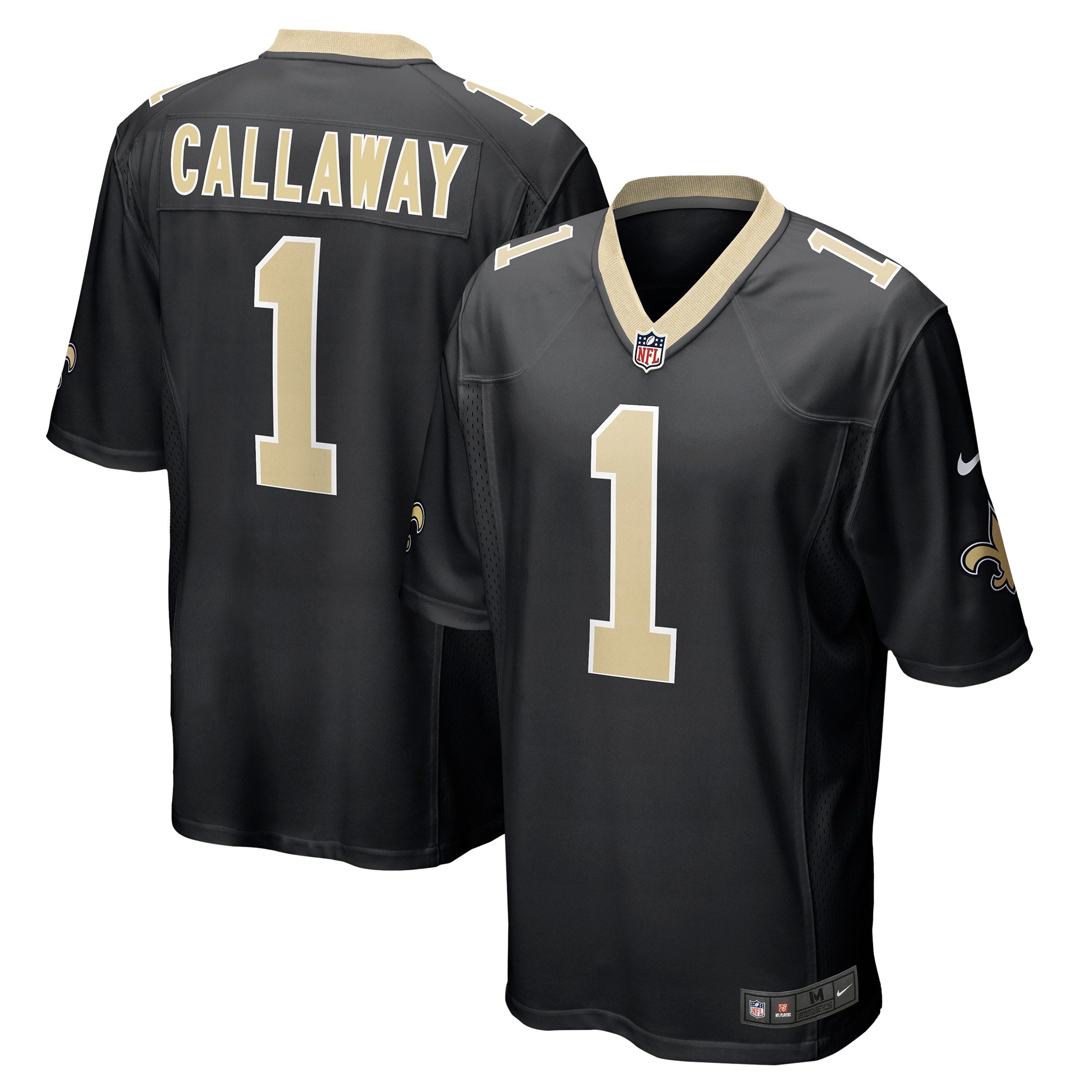 Men's Nike Marquez Callaway Black New Orleans Saints Game Jersey - vstockx