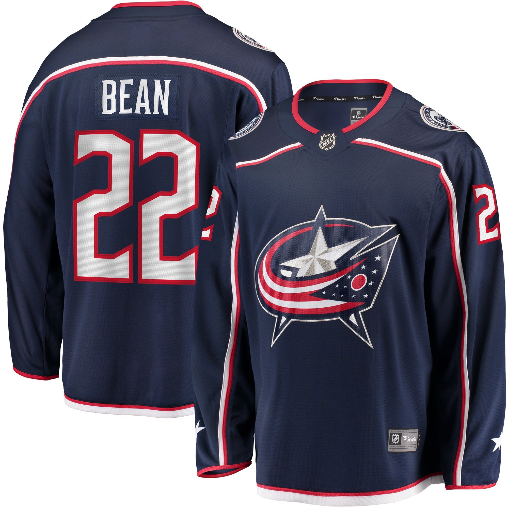 Men's Fanatics Branded Jake Bean Navy Columbus Blue Jackets Home Breakaway Player Jersey - vstockx