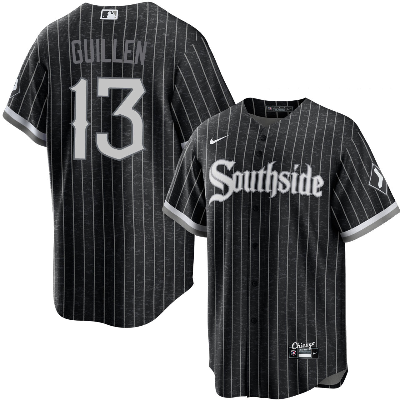 Ozzie Guillen Chicago White Sox Nike Black City Connect Replica Men's Jersey - vstockx