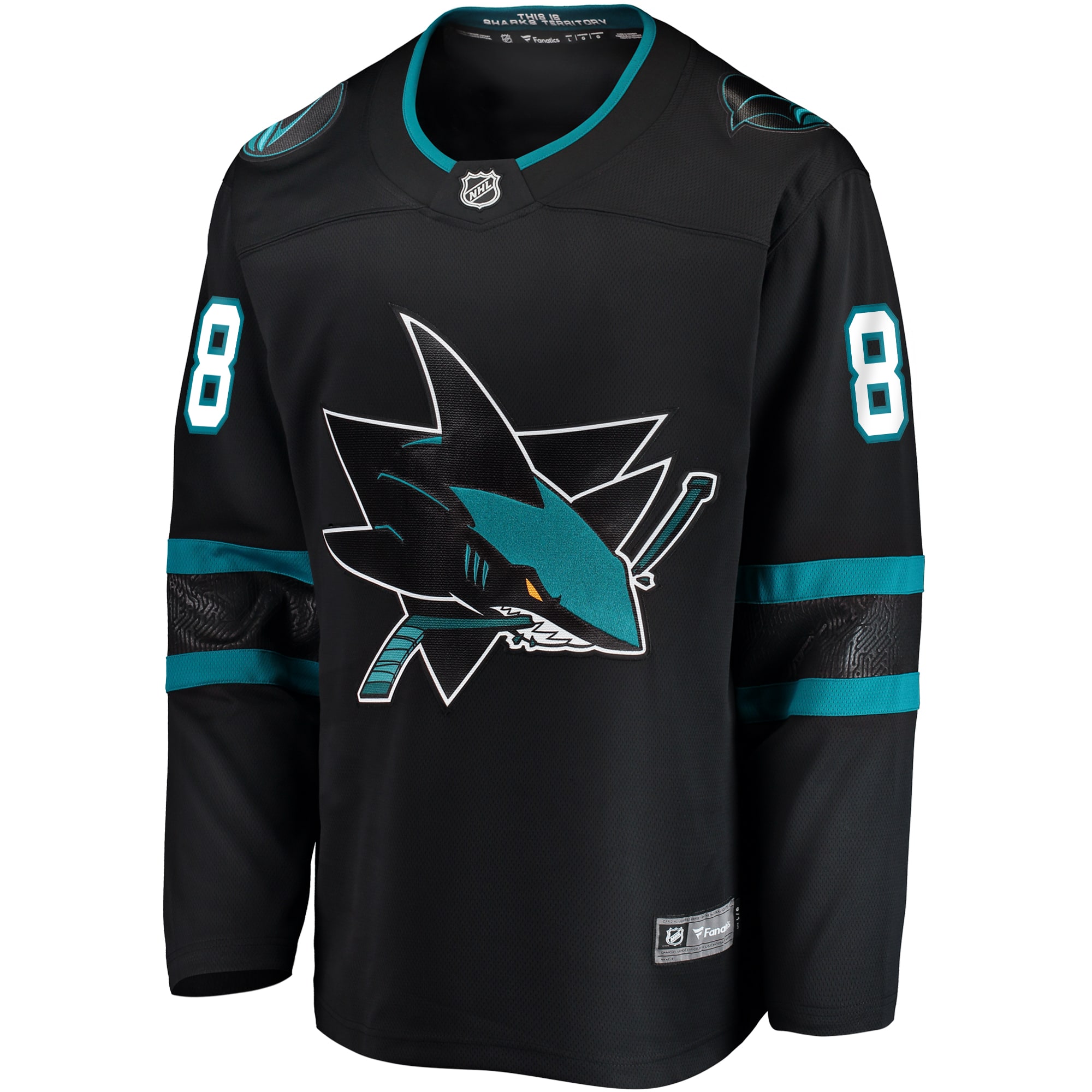 Brent Burns San Jose Sharks Fanatics Branded Alternate Breakaway Player Jersey - Black - vstockx