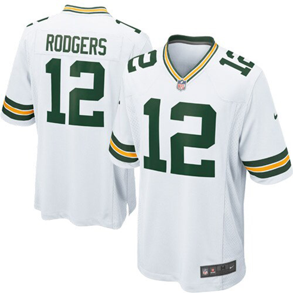 Youth Green Bay Packers Aaron Rodgers Game Jersey White - vstockx