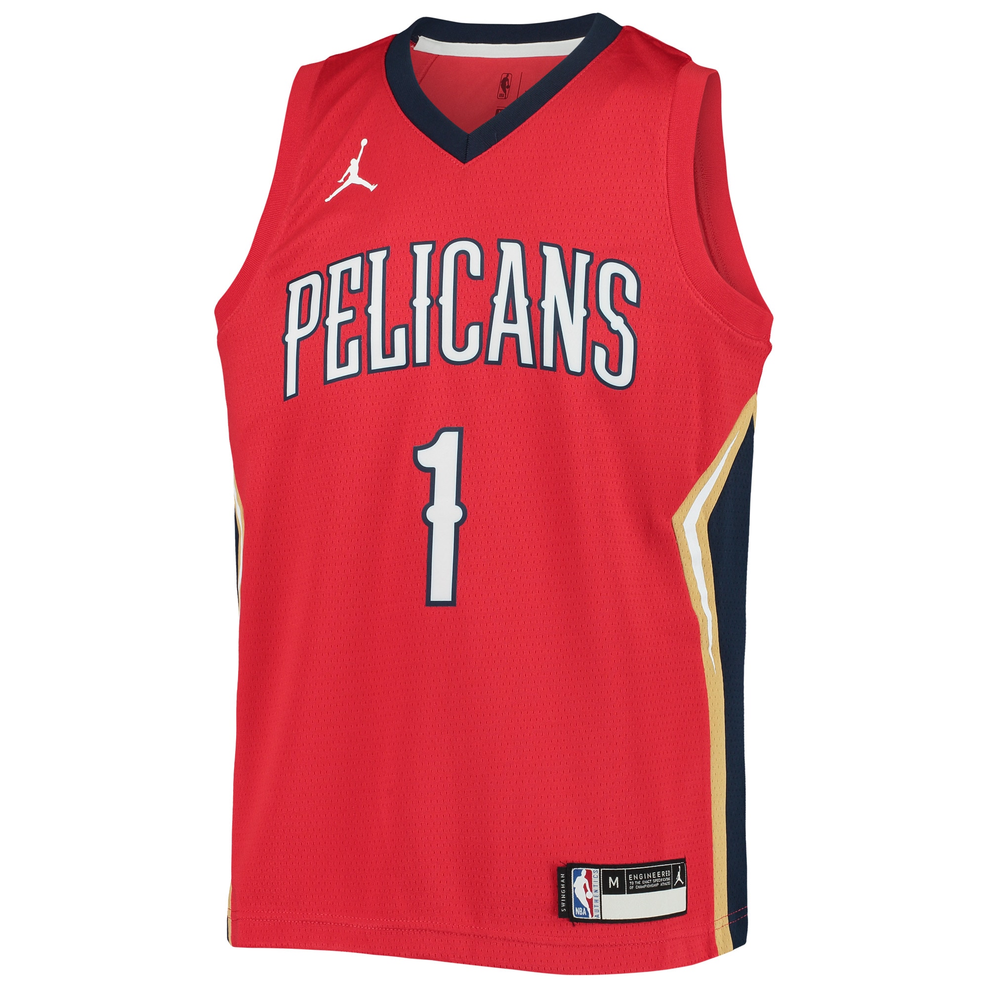 Zion Williamson New Orleans Pelicans Jordans Brand Youth 2020/21 Swingman Player Jersey - Statement Edition - Red - vstockx