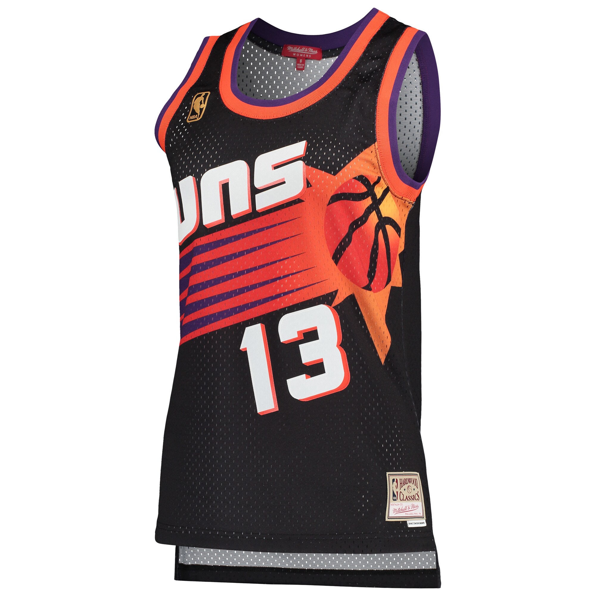 Steve Nash Phoenix Suns Mitchell & Ness Women's Hardwood Classics Swingman Jersey - Black - vstockx