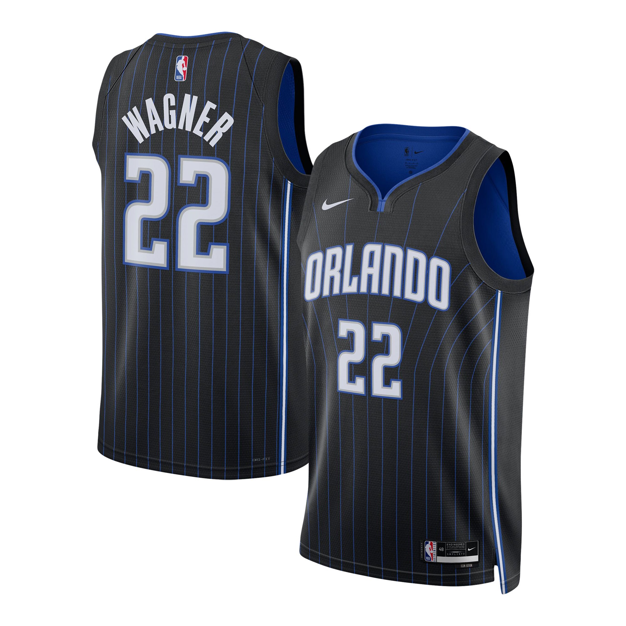 Franz Wagner Orlando Magic Nike Unisex Swingman Jersey - Association Edition - Black - vstockx