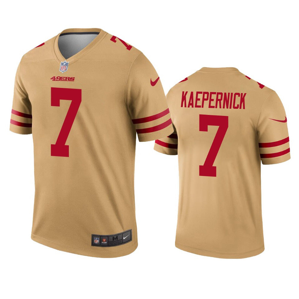Youth San Francisco 49ers Colin Kaepernick Inverted Legend Jersey - Gold - vstockx