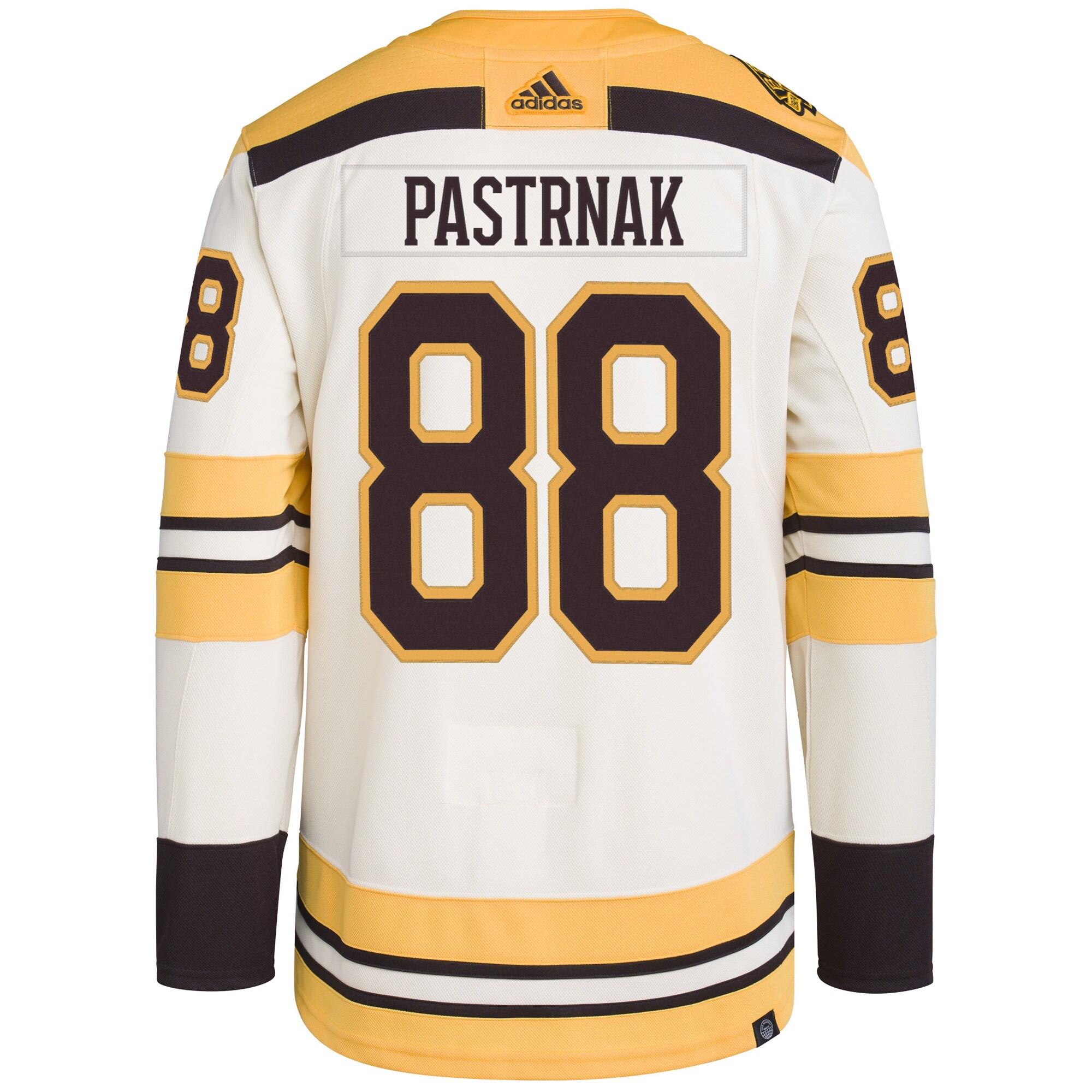 David Pastrnak Boston Bruins adidas Primegreen Authentic Pro Player Jersey - Cream - vstockx