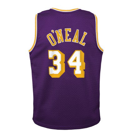 Youth Los Angeles Lakers Shaquille O`Neal Mitchell & Ness Purple 1996-97 Hardwood Classics Swingman Jersey - vstockx