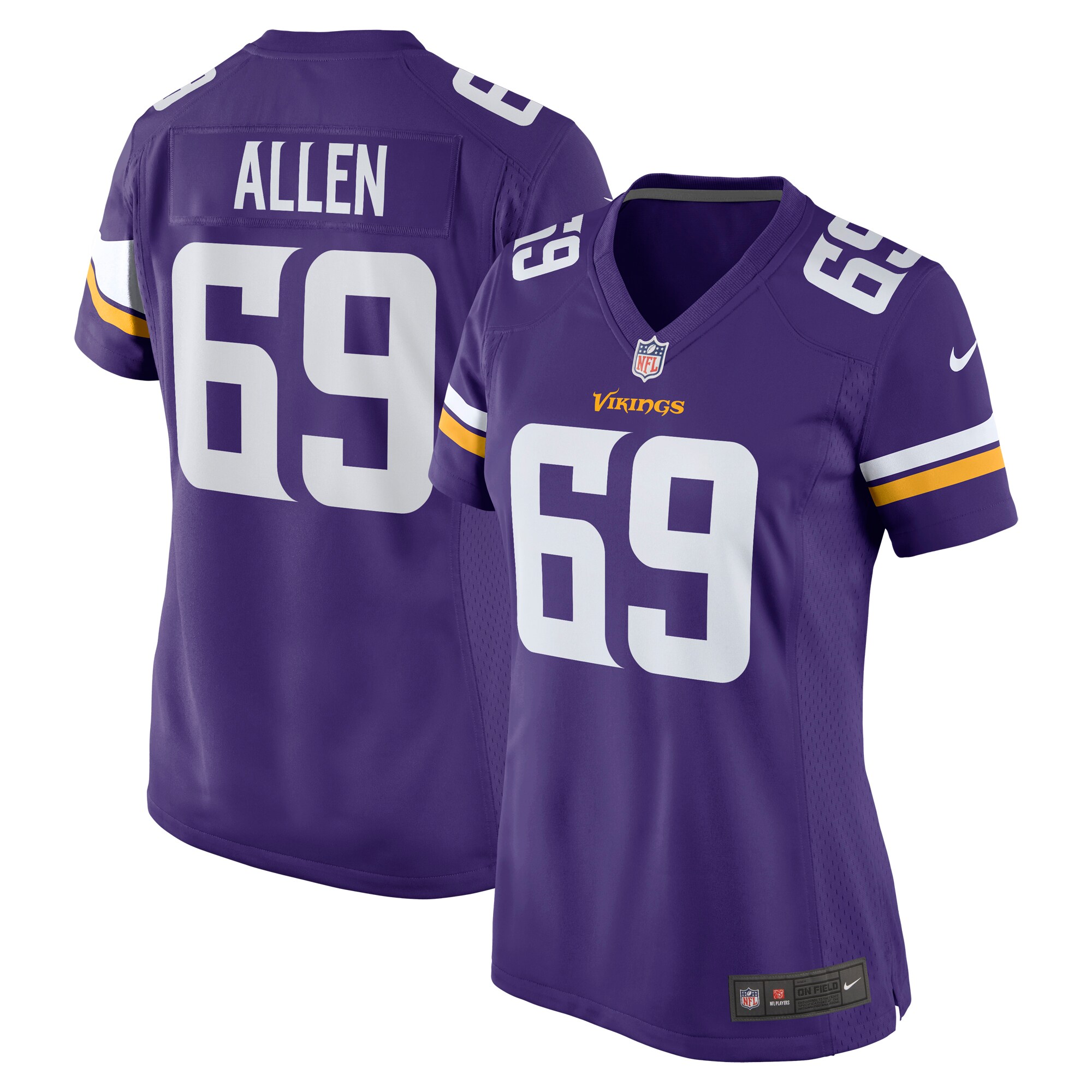 Jared Allen Minnesota Vikings Women's Nike Retired Player Game Jersey - Purple - vstockx