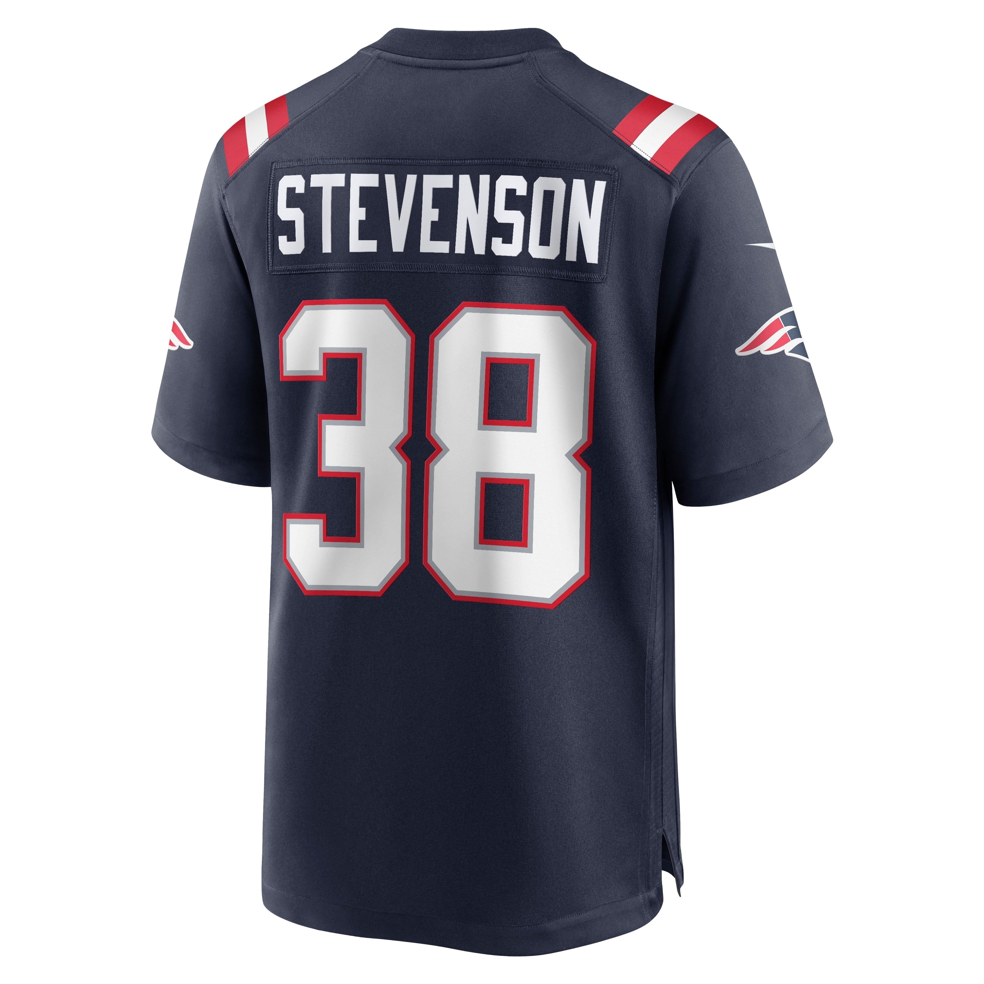Men's Nike Rhamondre Stevenson Navy New England Patriots Game Jersey - vstockx