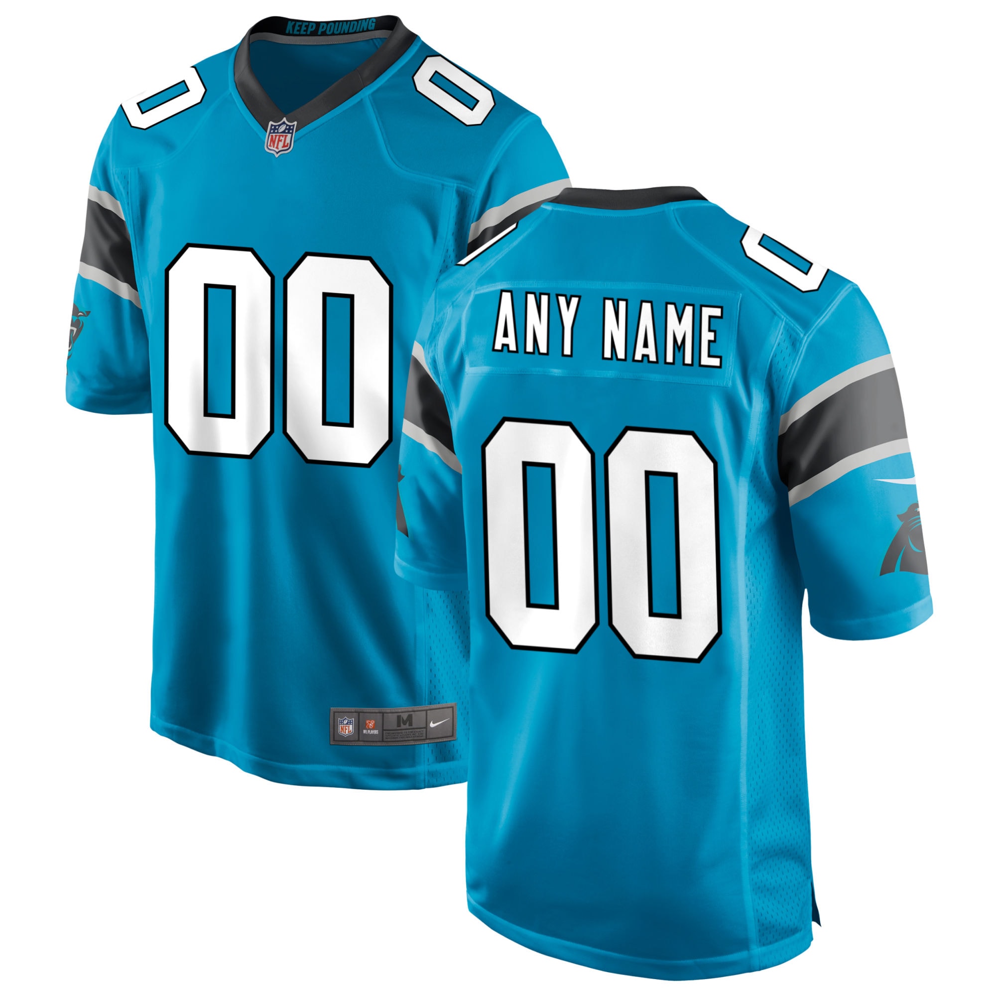 Carolina Panthers Nike Alternate Custom Game Jersey - Blue - vstockx