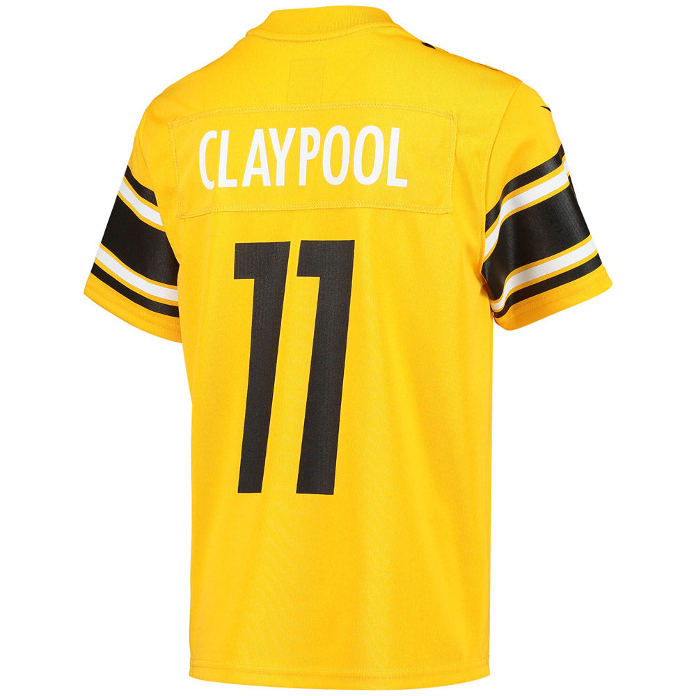 Youth Pittsburgh Steelers Chase Claypool Inverted Team Game Jersey Gold - vstockx