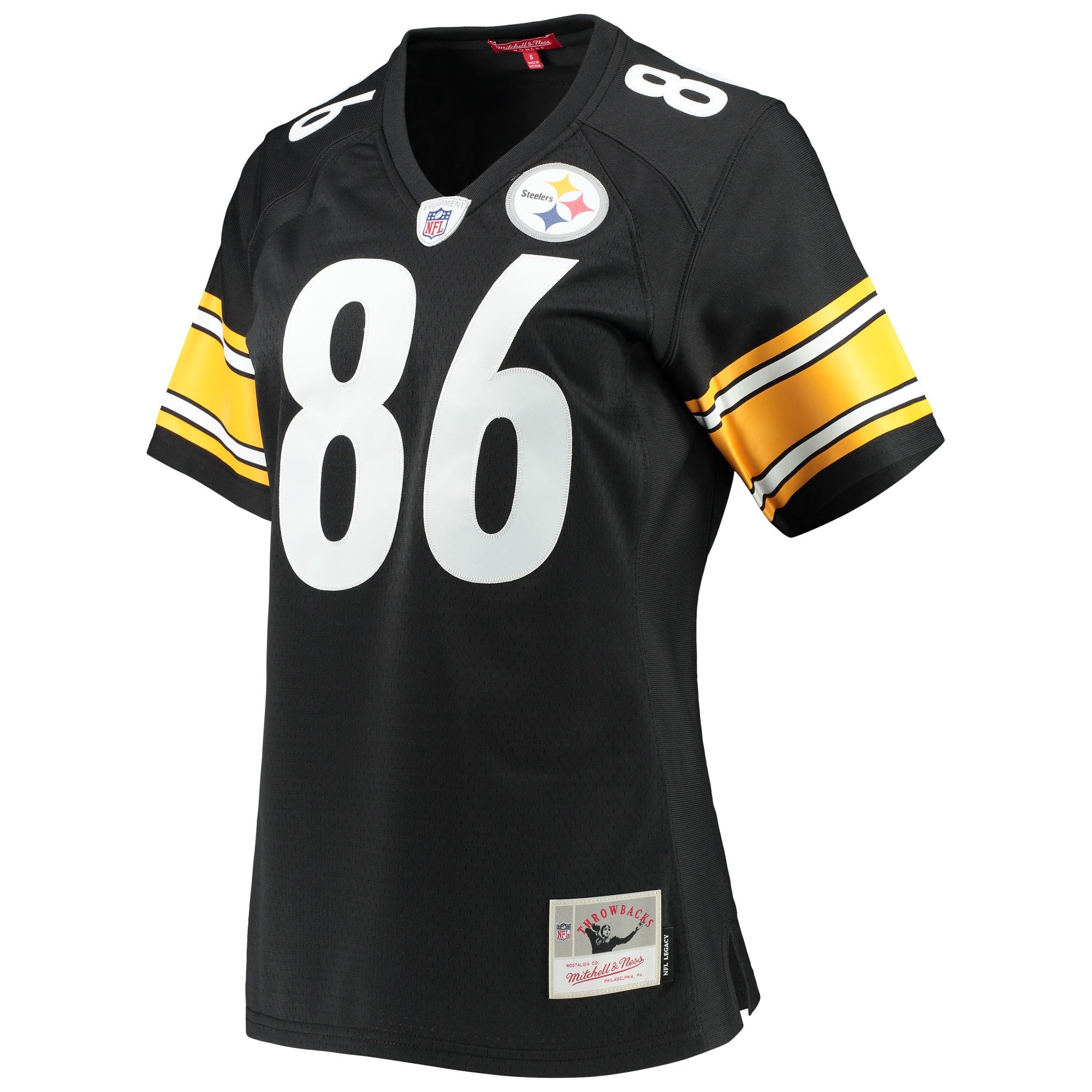 Hines Ward Pittsburgh Steelers Mitchell & Ness Women's Legacy Replica Player Jersey - Black - vstockx